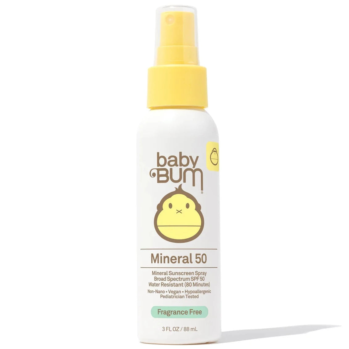 Baby Bum Mineral SPF 50 Sunscreen Spray - Fragrance Free, Broad Spectrum UVA/UVB Protection, Water Resistant, Hypoallergenic for Sensitive Skin - Perfect for Beach, Pool & Outdoor Family Activities