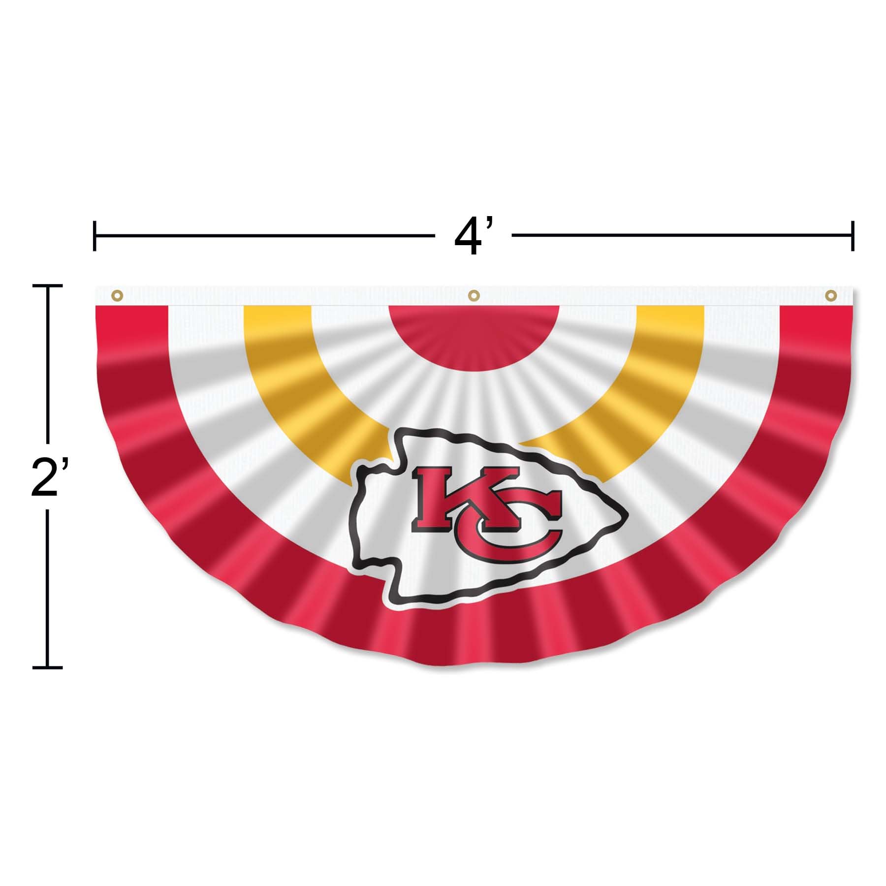 WinCraft Kansas City Chiefs Bunting Pleated Fan Banner - NFL Team Spirit Decoration for Game Day, Tailgate Parties & Home Decor