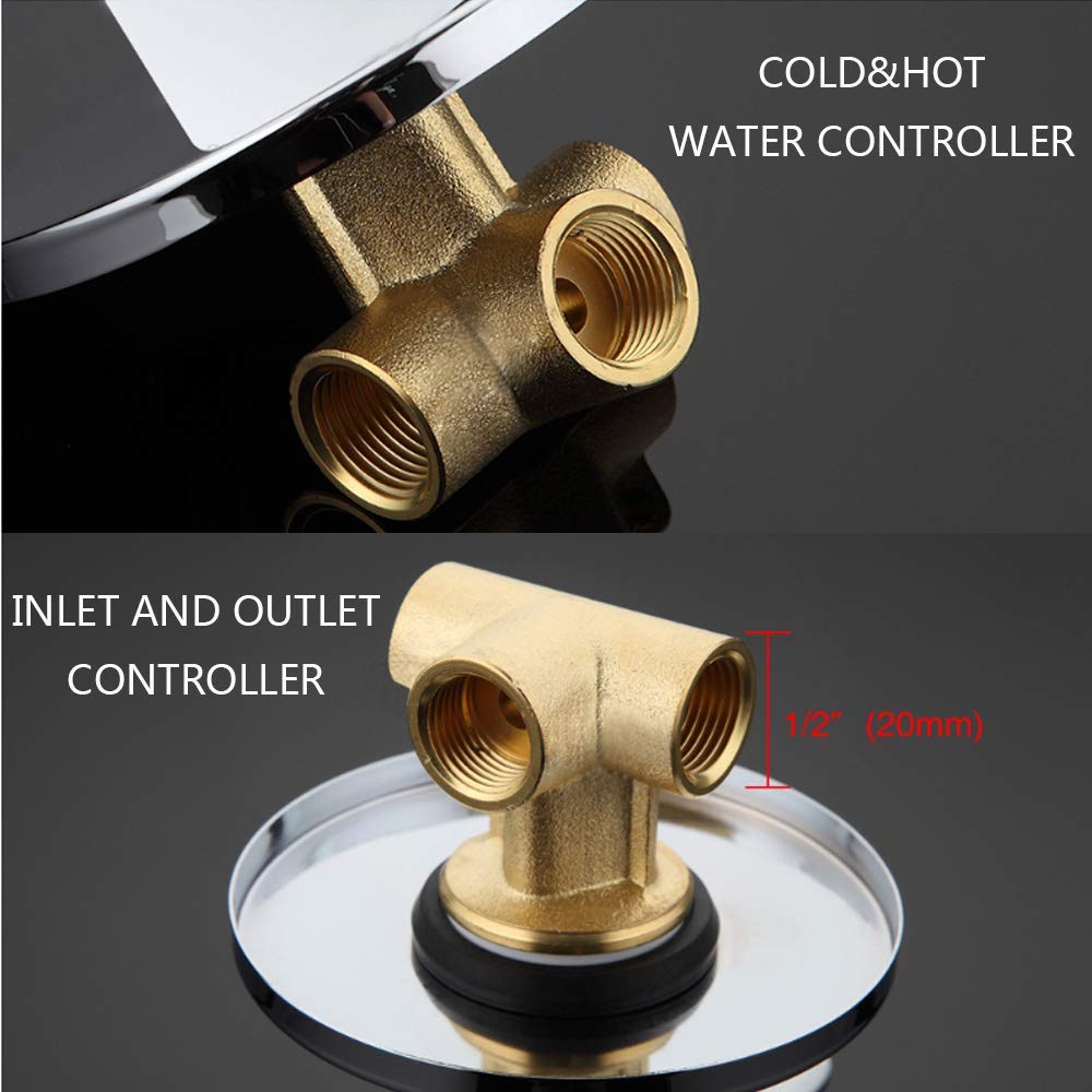 XBSXP Hot & Cold Water Bidet Sprayer - Chrome Portable Cloth Diaper Washer & Shower Sprayer Set - Wall Mounted Brass Bathroom Bidet Tap for Personal Hygiene - Perfect for Toilet Hygiene, Baby Care & Postpartum Cleaning