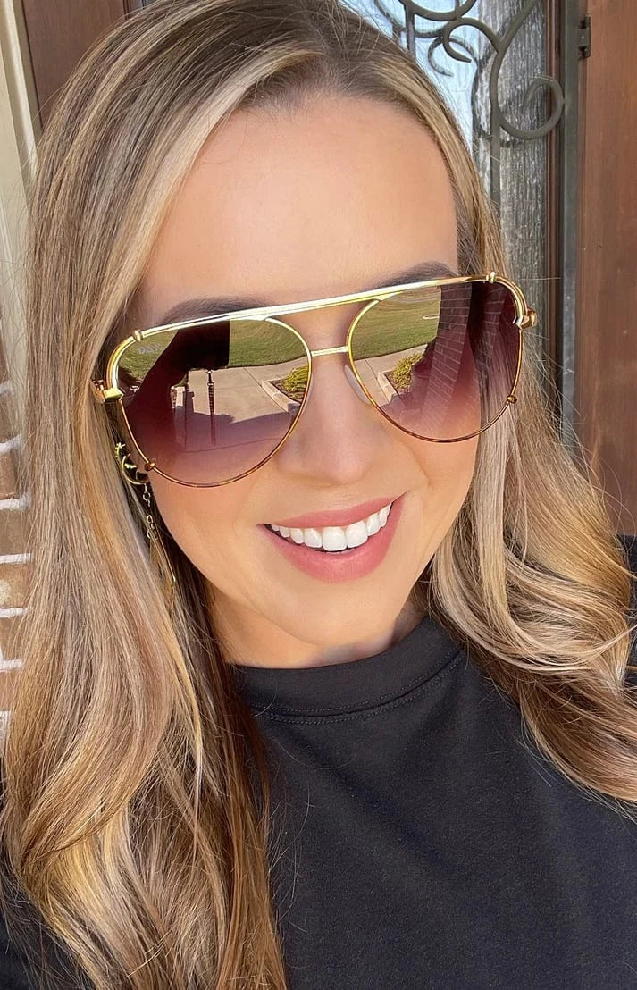 Dax SHAY Brown Sunglasses for Women & Men - Polarized UV Protection - Fashionable & Stylish for Outdoor Activities, Beach, Driving & Travel