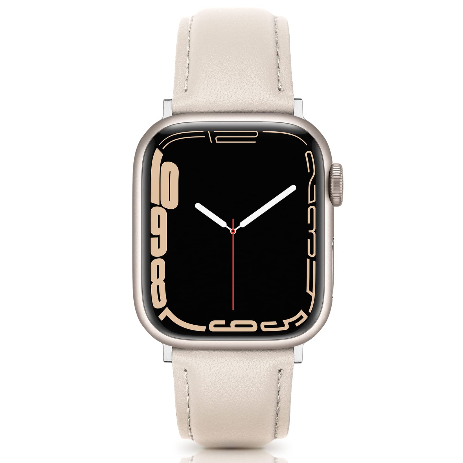 Genuine Leather Band for Apple Watch 38mm 40mm 41mm 42mm - Soft Replacement Strap Compatible with iWatch Series 10/9/8/7/6/5/4/3/2/1/SE/Sport Edition - Women's Fashion Accessory for Workout, Office & Daily Wear