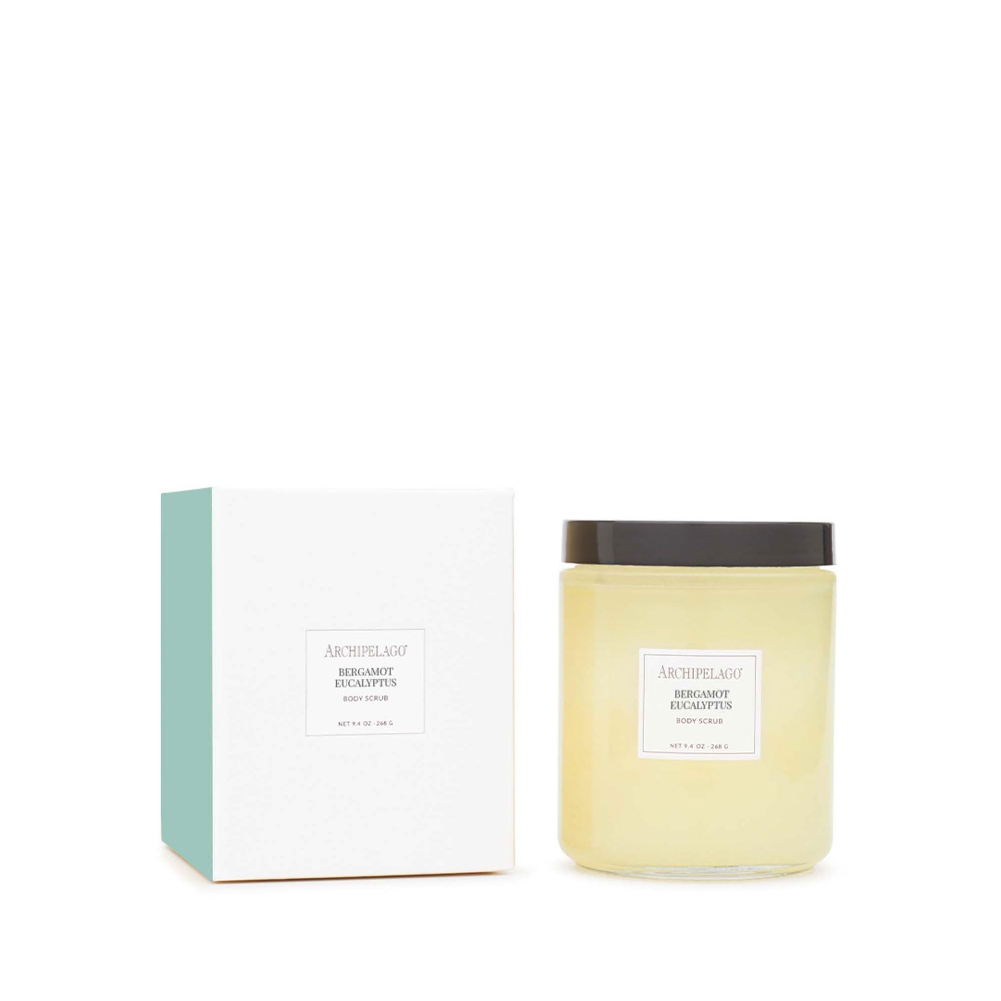 Archipelago Botanicals Bergamot Eucalyptus Body Scrub - Natural Exfoliating Scrub for Smooth & Glowing Skin - 9.4 oz with Bergamot Essential Oil - Perfect for Spa Day & Self-Care Routine