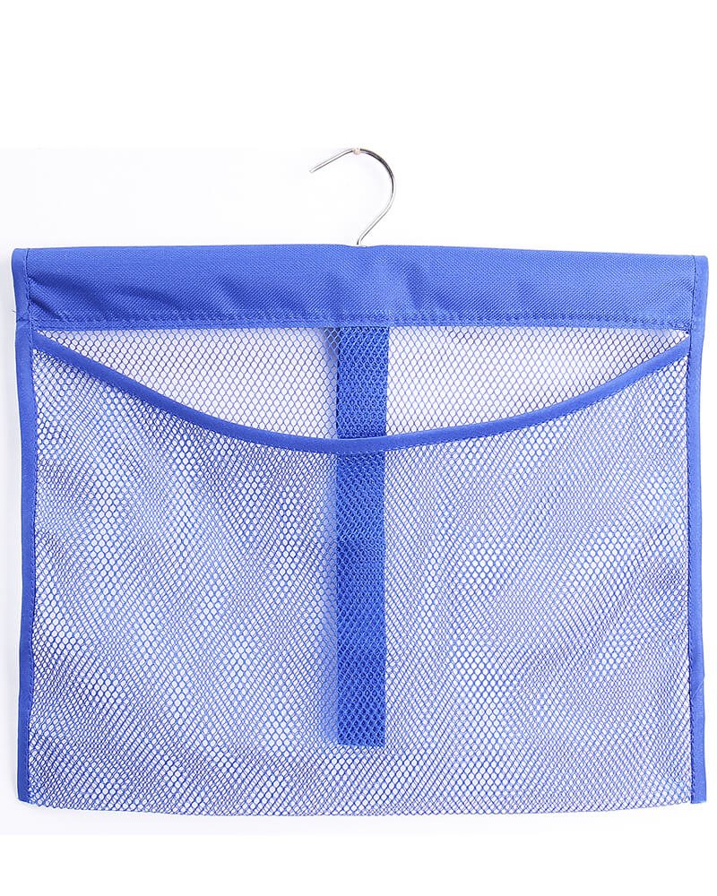 ALYER Hanging Mesh Shower Organizer for Shampoo & Conditioner - 34oz/1000ml Capacity, Colorful Bath Toy Storage & Closet Accessory - Perfect for Bathroom, Dorm, RV & Travel Organization (Blue)