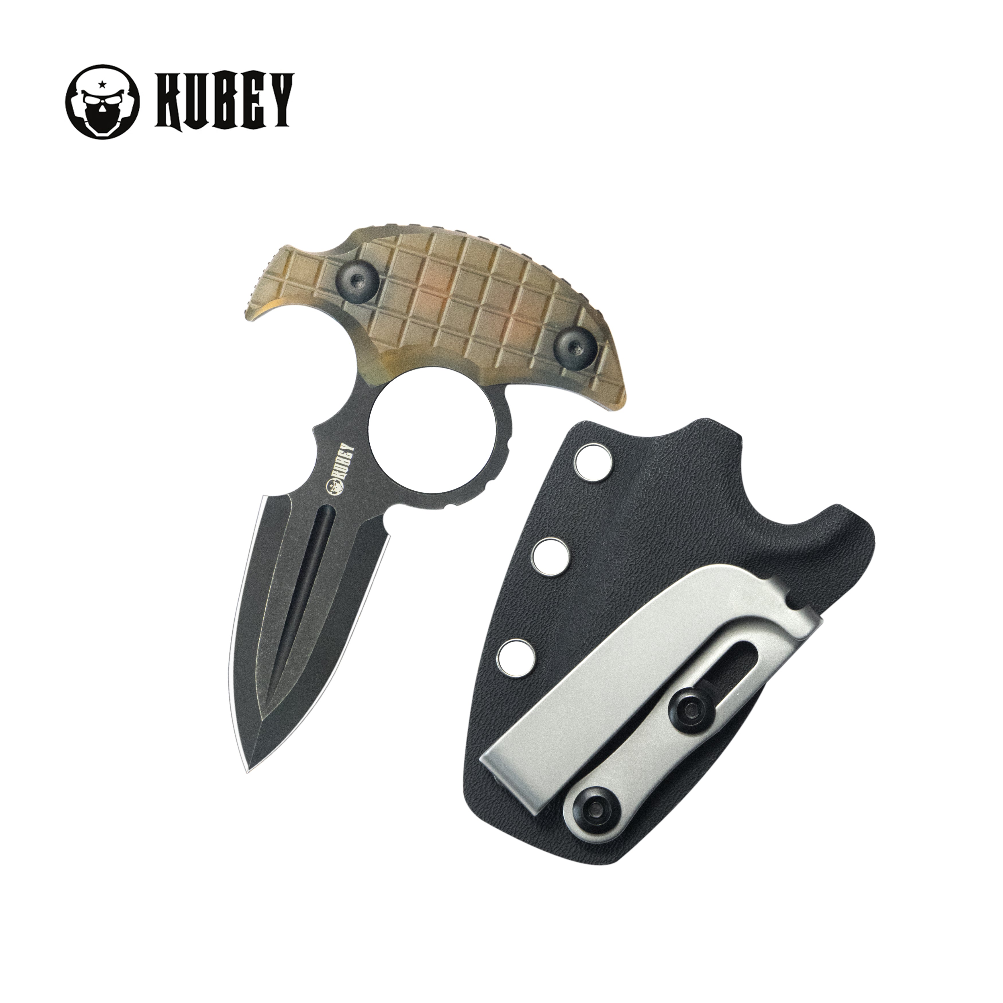 Kubey Cavy Fixed Blade Knife - 2.95