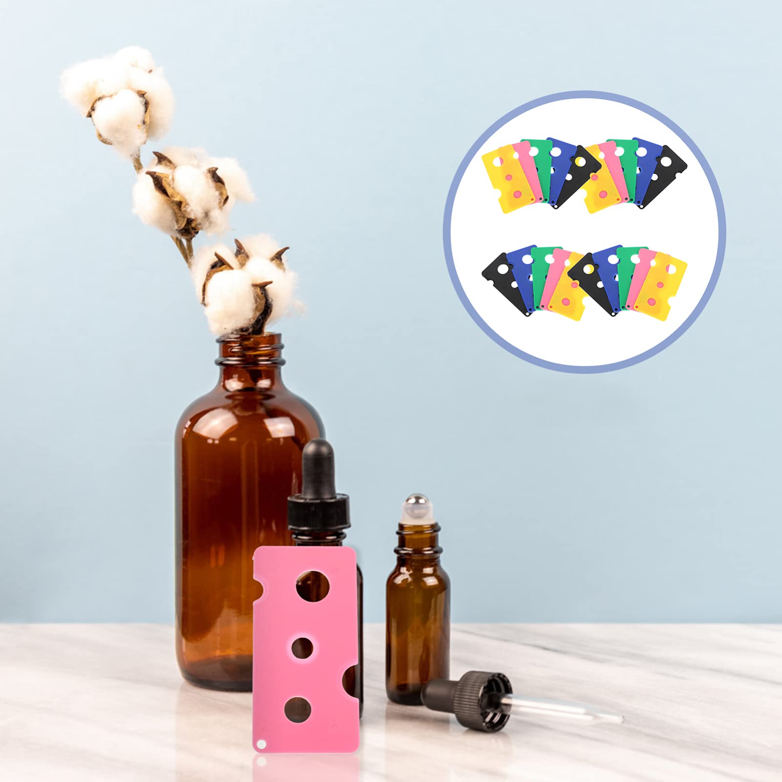 Lurrose 20pcs Essential Oil Roller Bottle Opener - Perfume Bottle Cap Remover Tool for Aromatherapy, DIY Perfume & Roller Ball Bottles - Perfect for Home Spa, Travel & Gift Making