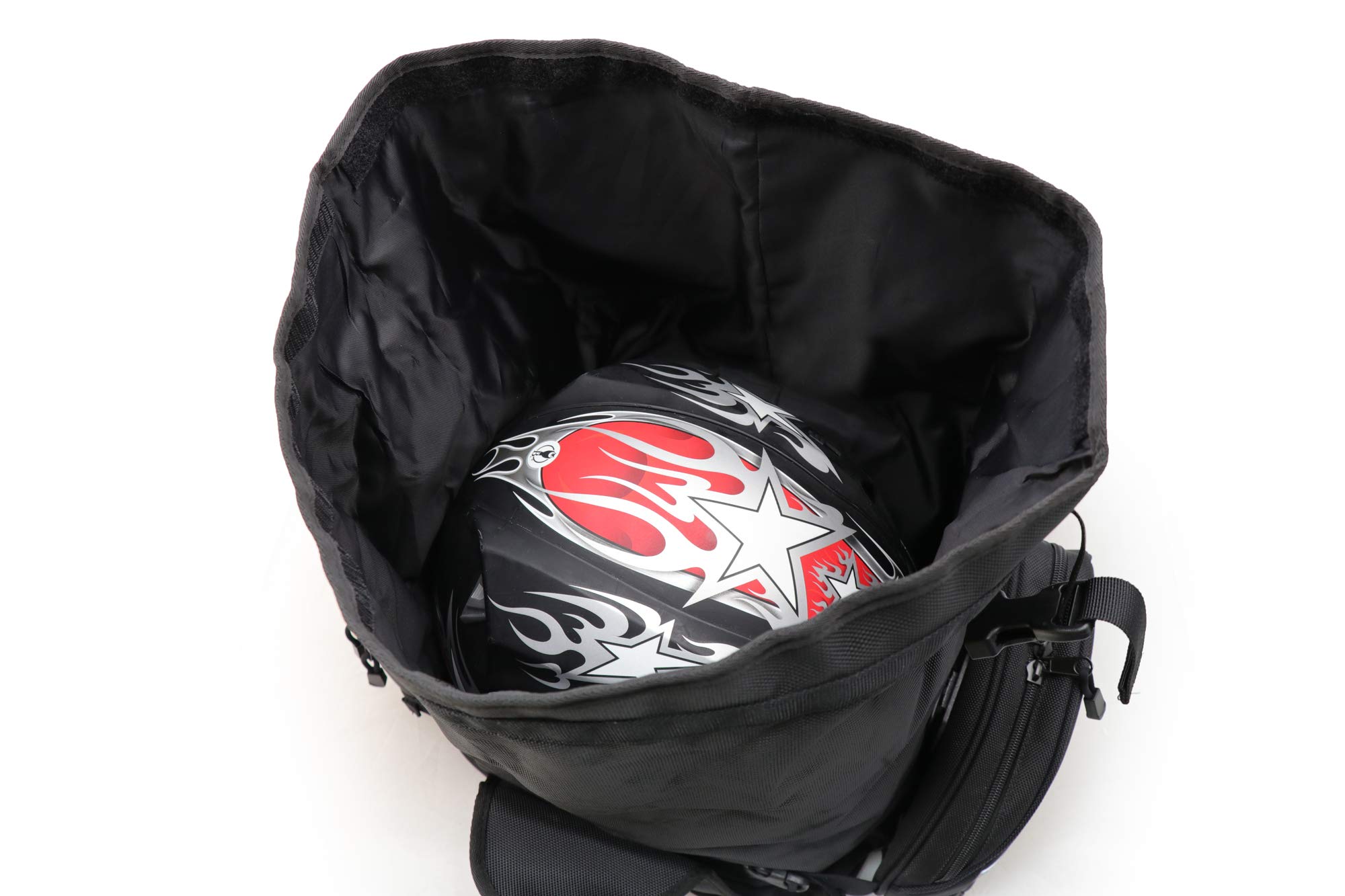 Premium Motorcycle Rear Travel Bag - Heavy Duty Waterproof Tail Trunk for Sports & Street Bikes | Weather Resistant Luggage Backpack | Ideal for Long Distance Touring & Daily Commuting (Model: NMO-8212)