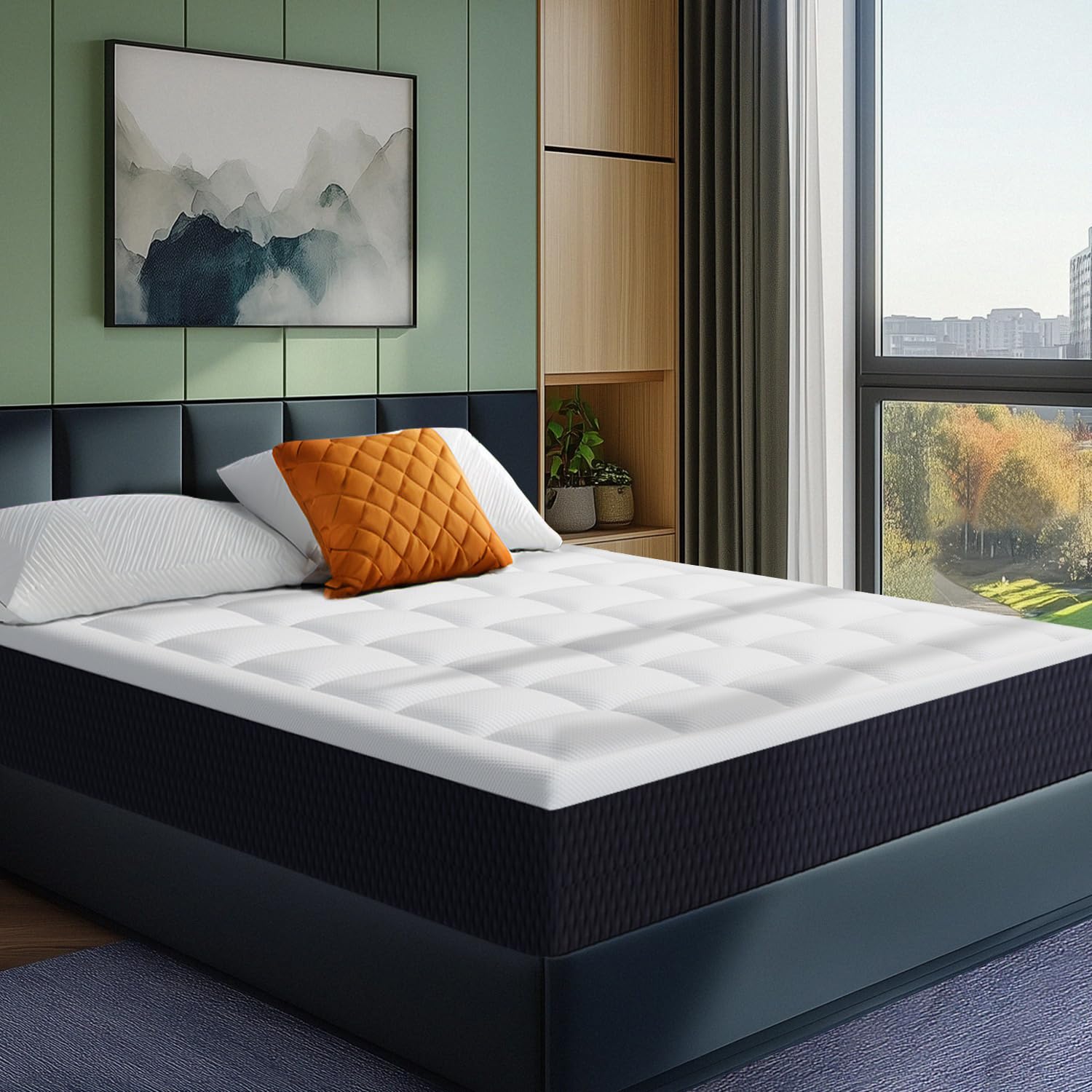 12 Inch California King Gel Memory Foam Mattress in a Box - CertiPUR-US Certified, Fiberglass-Free, Pressure Relieving & Breathable Pillowtop for Back Pain Relief | Perfect for Master Bedrooms, Guest Rooms & RV Camping