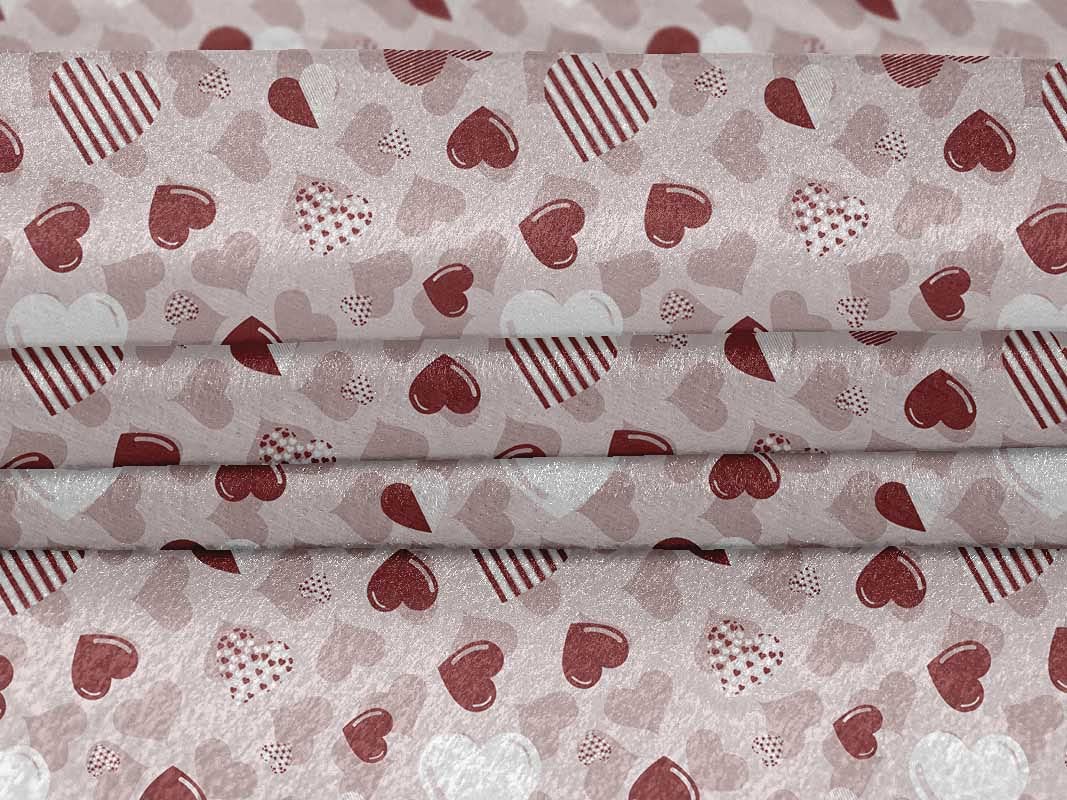 oneOone Velvet Beige Fabric Hearts Print - 58 Inch Wide Sewing Material by The Yard for DIY Clothing, Dresses, Quilting & Home Decor Projects