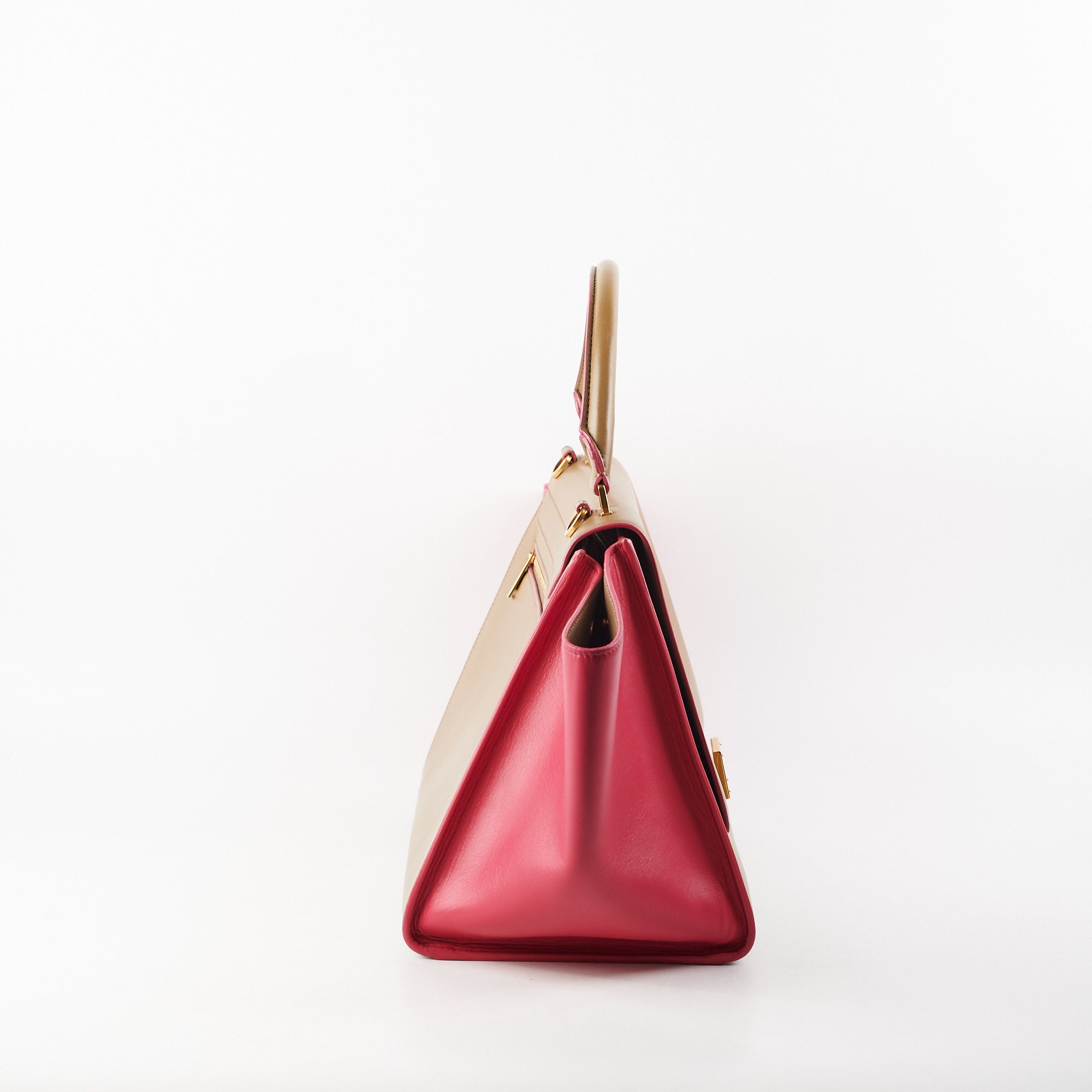 Celine Trapeze Medium Handbag in Green & Pink - Stylish Crossbody Bag for Women, Perfect for Work, Travel & Everyday Use