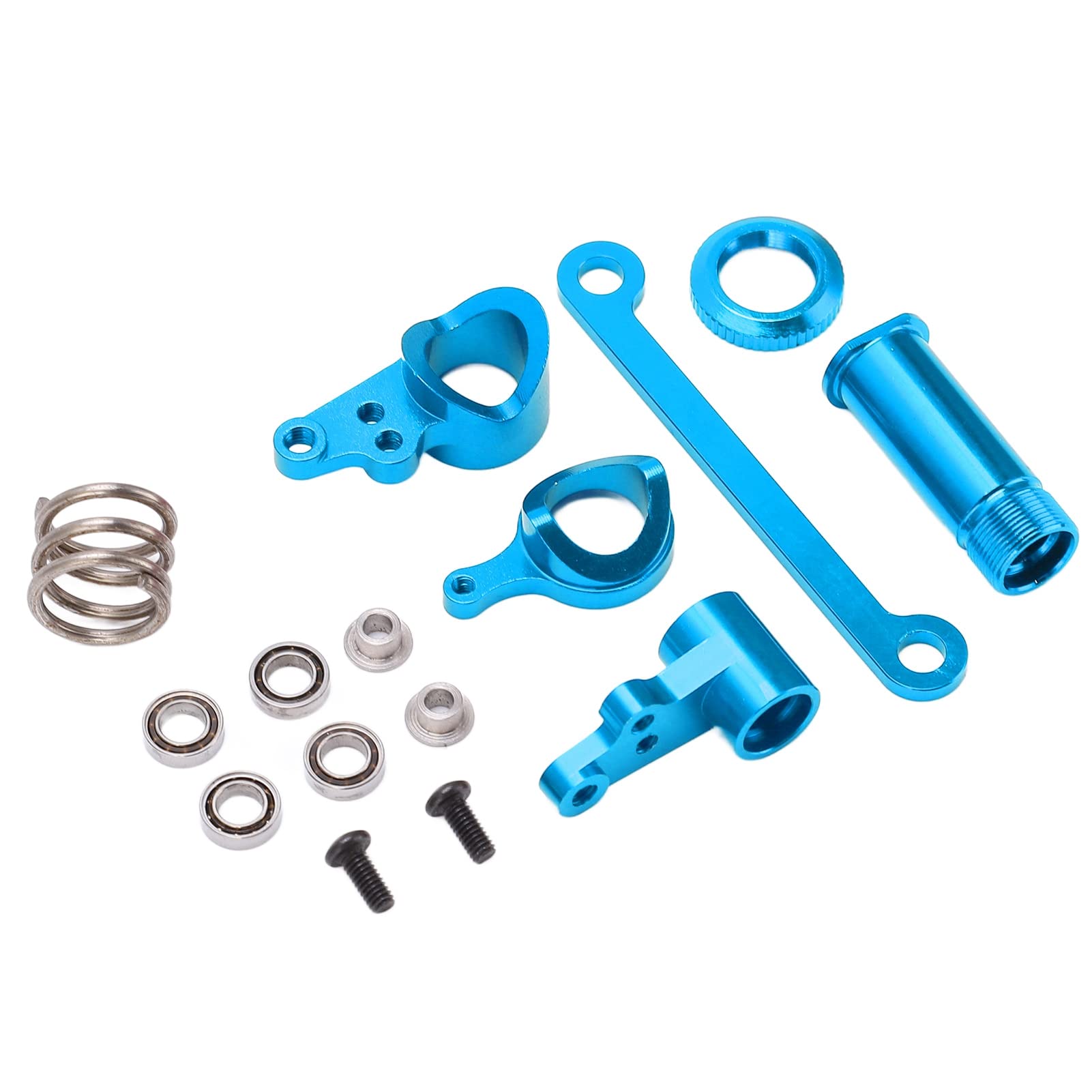 High-Performance Aluminum Alloy RC Steering Knuckle Assembly for 1/14 Scale Racing Cars, Trucks & Crawlers - Durable Upgrade Part (Blue) | Perfect for Off-Road Racing & RC Car Enthusiasts