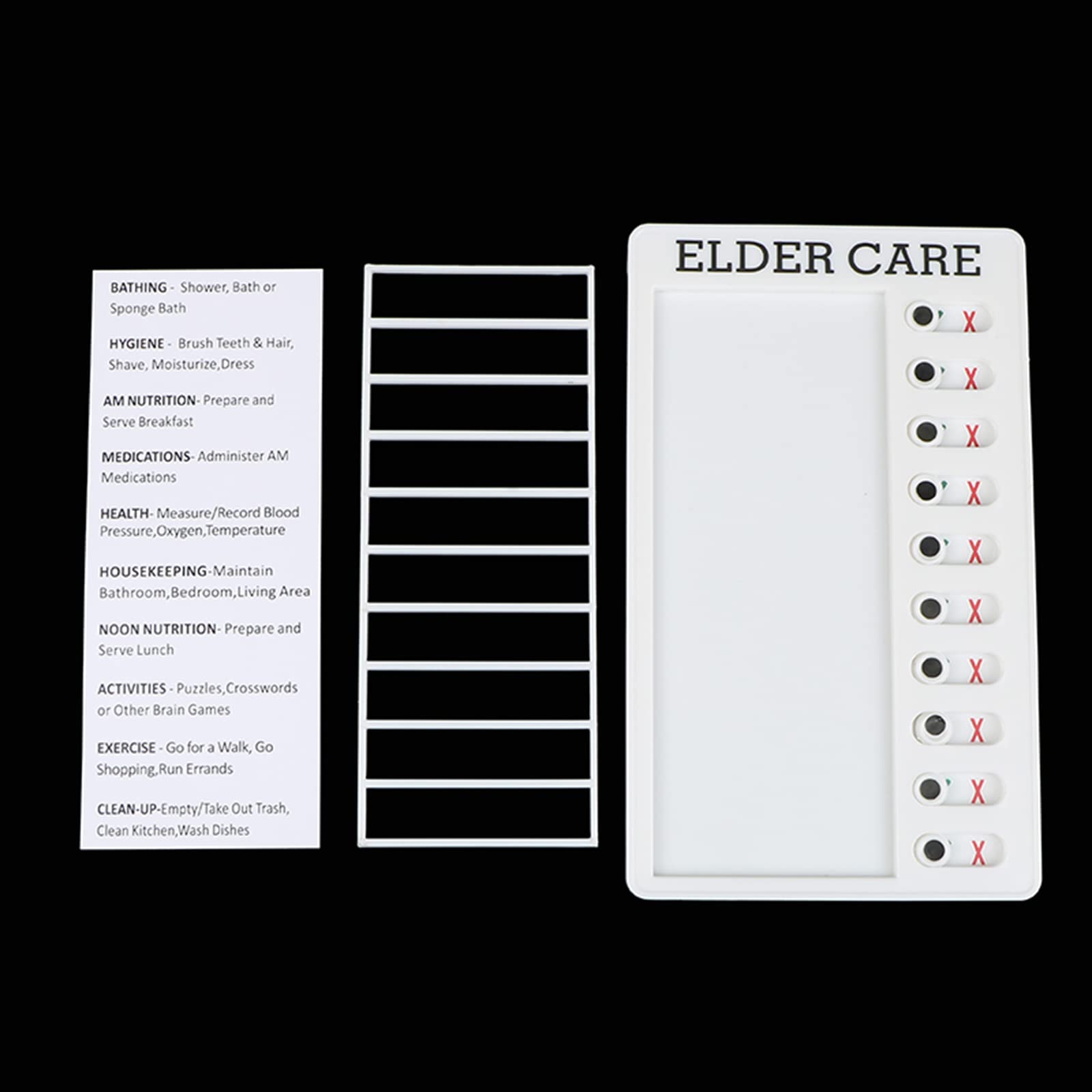 Adjustable Multi-Purpose Wall Hanging Checklist Memo Board - Perfect for RV, Home, School Classroom & Elder Care Organization - Ideal for Daily Tasks, Chores, Reminders & Family Schedules