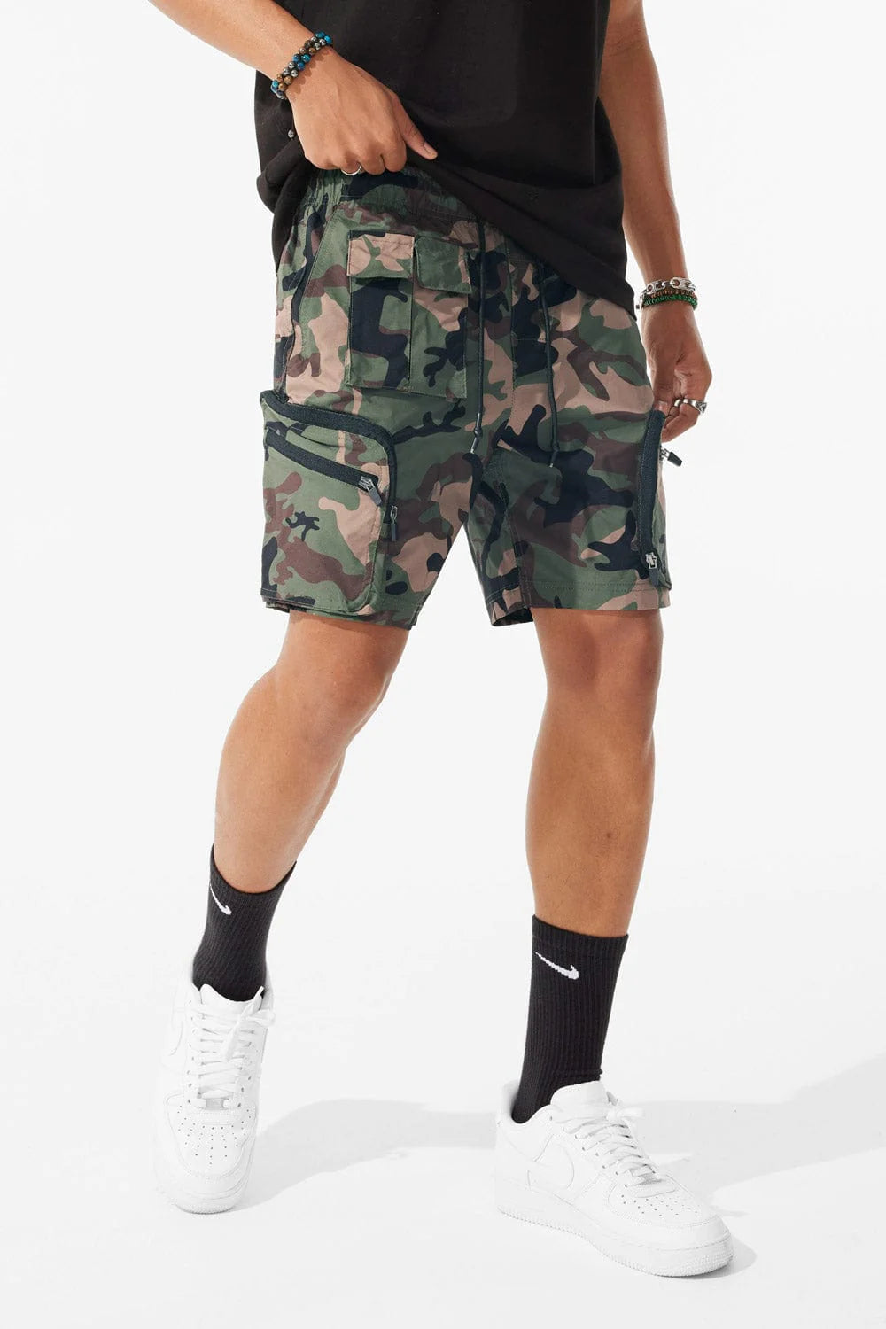 Jordan Craig Retro Altitude Cargo Shorts for Men - Vintage Camo Military Style Workout & Casual Wear
