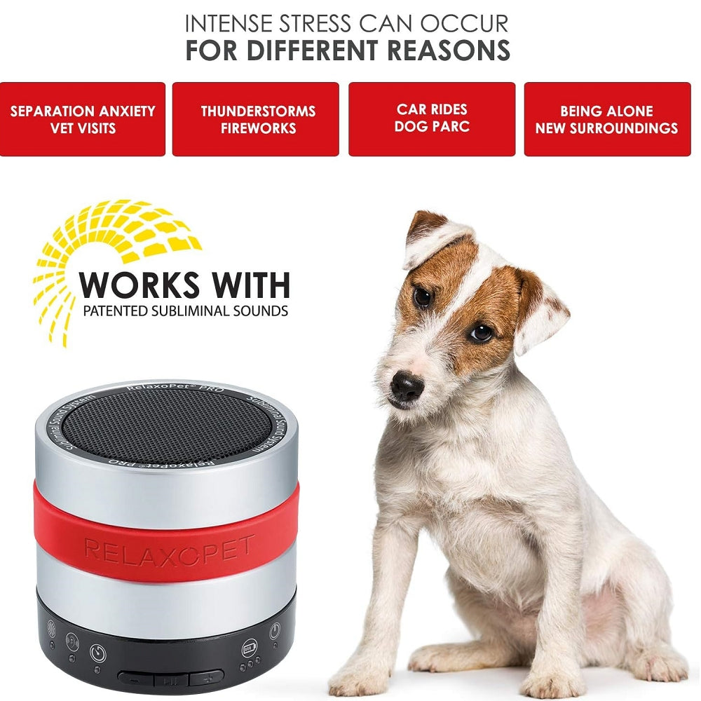 RelaxoPet PRO Dog Anxiety Relief & Calming Trainer - Reduce Stress, Barking & Separation Anxiety for Anxious Dogs - Perfect for Travel, Vet Visits & Thunderstorms