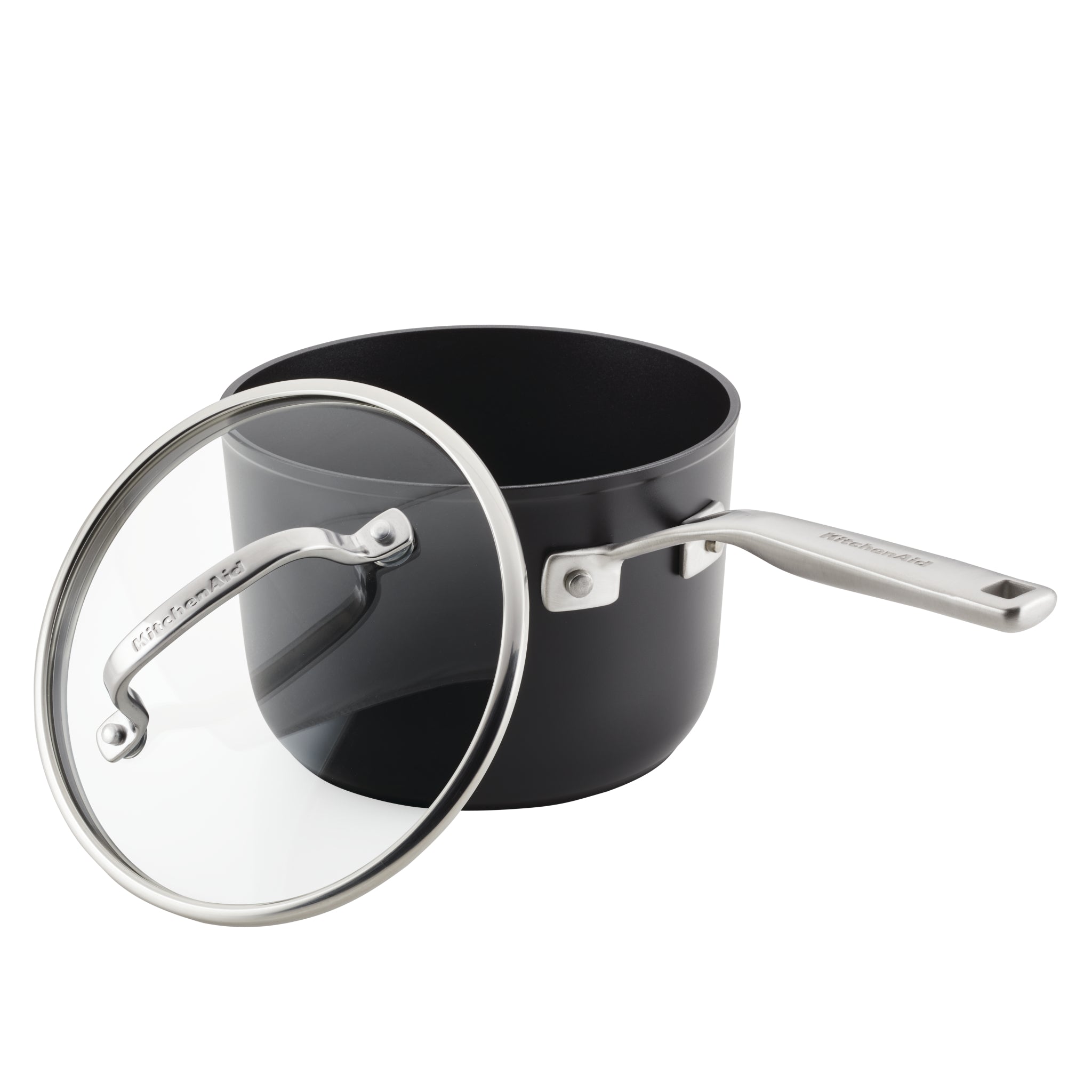 Premium Hard Anodized Induction Ready Saucepan - 3 Quart Nonstick Cooking Pot with Lid, Perfect for Boiling, Simmering & Sauce Making - Ideal for Gas, Electric & Induction Cooktops