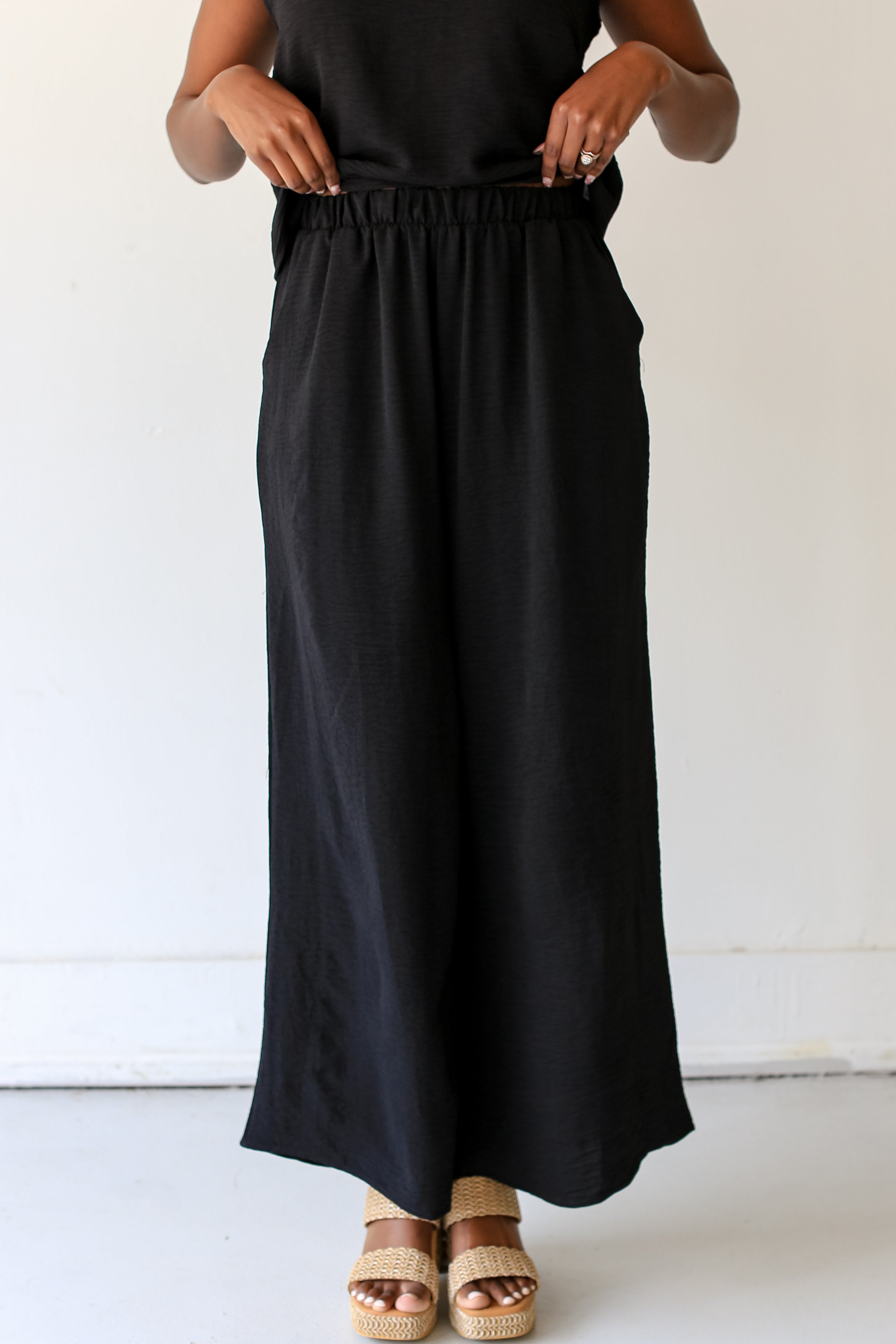 Everyday Outings Wide Leg Pants for Women - Comfortable High Waisted Loose Fit Trousers for Casual Wear, Office & Travel