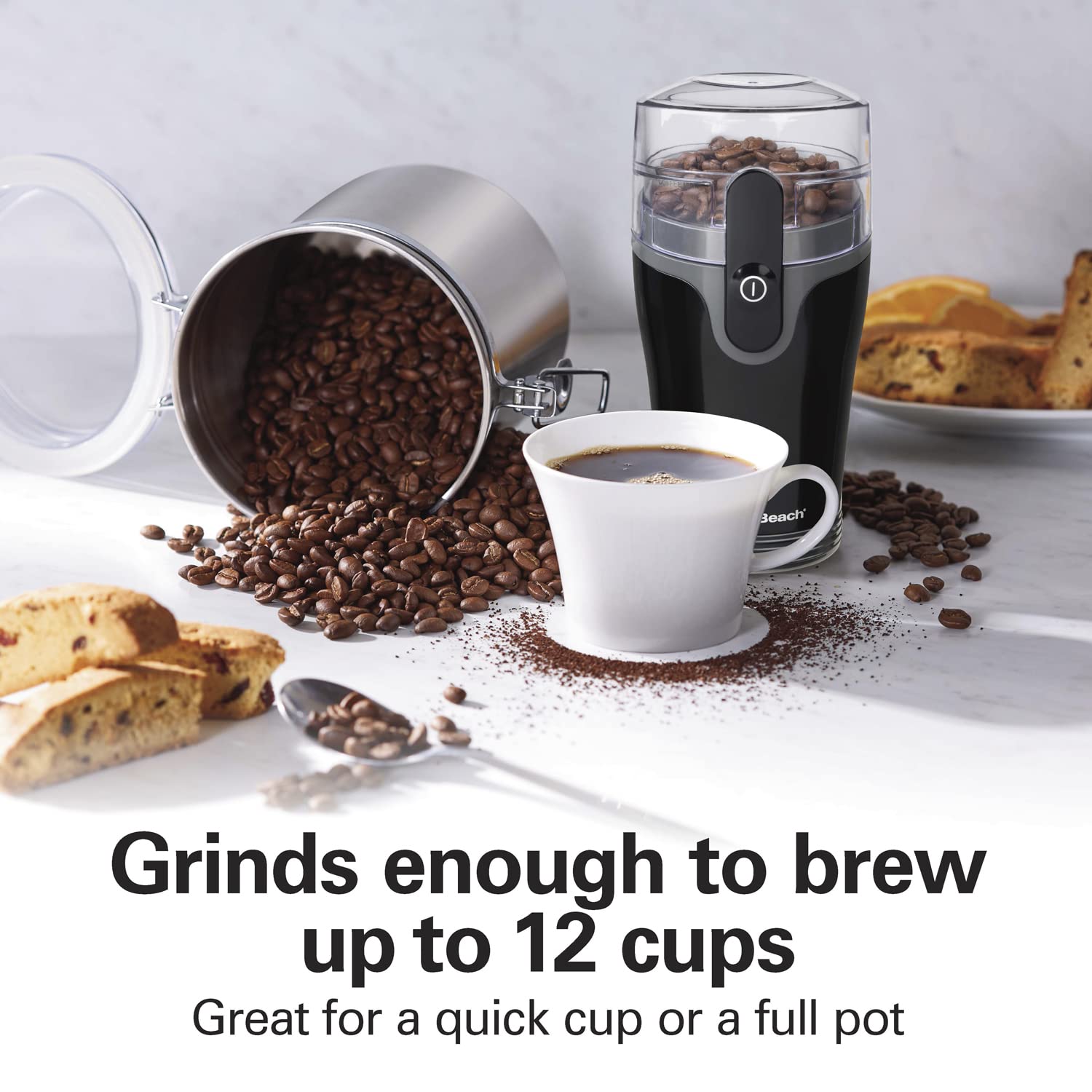 Hamilton Beach 2-Way 12 Cup Programmable Coffee Maker with Built-in Fresh Grind Electric Coffee Grinder - Perfect for Home, Office & Restaurant Use