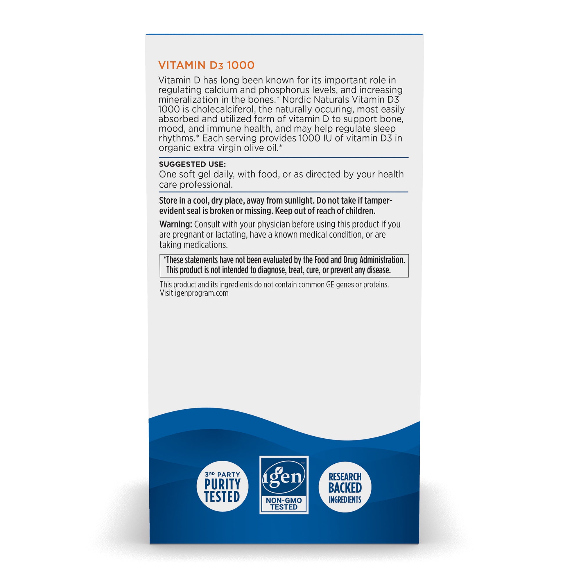 Vitamin D3 1000IU 120 Softgels - Supports Bone Health & Immune System - Daily Supplement for Adults & Seniors - Perfect for Low Sunlight Areas & Winter Months