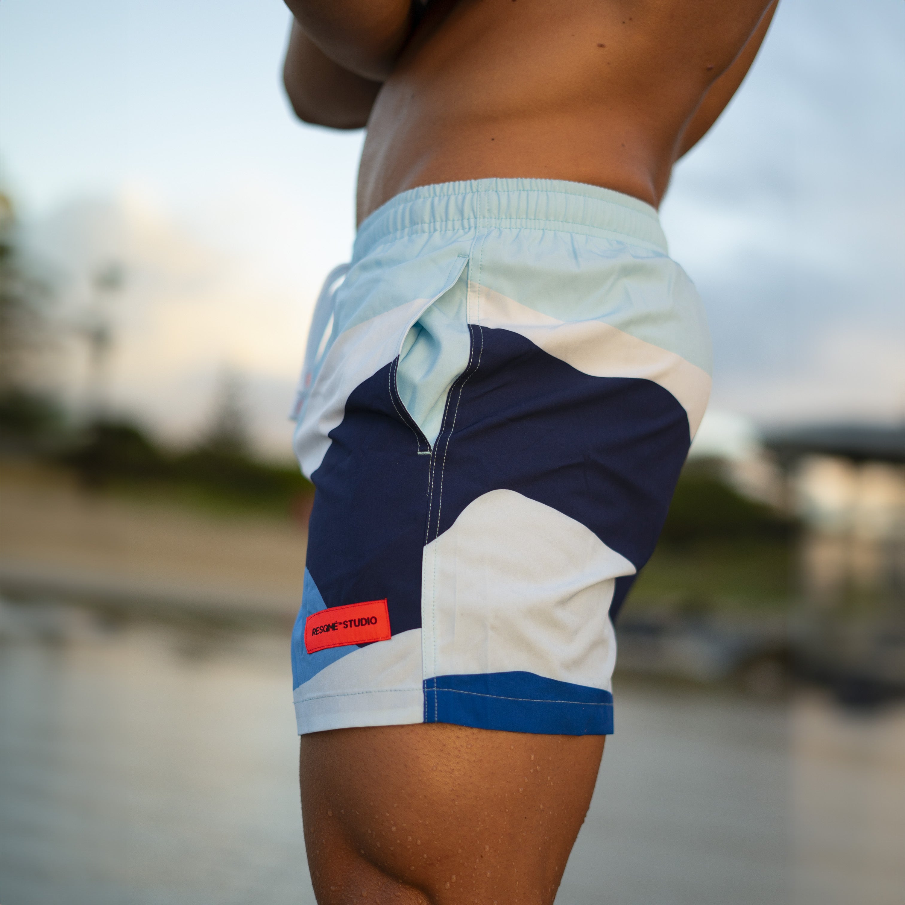 Men's Quick-Dry Swim Shorts for Beach & Pool - Andaman Sea Style - Perfect for Swimming, Surfing & Vacation Wear