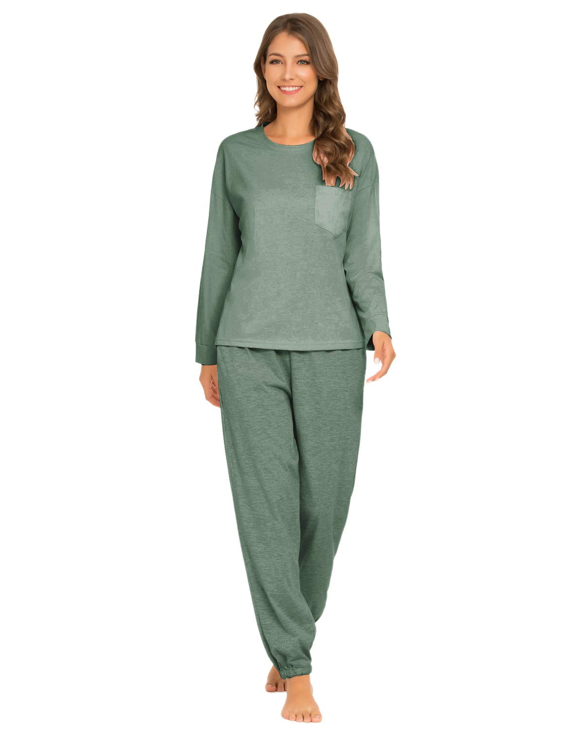 TOP-VIGOR Women's Pajama Sets - Soft Long Sleeve Sleepwear & Lounge Wear, 2-Piece Jogger Pjs Set for Women - Perfect for Sleeping, Relaxing at Home, and Cozy Winter Nights