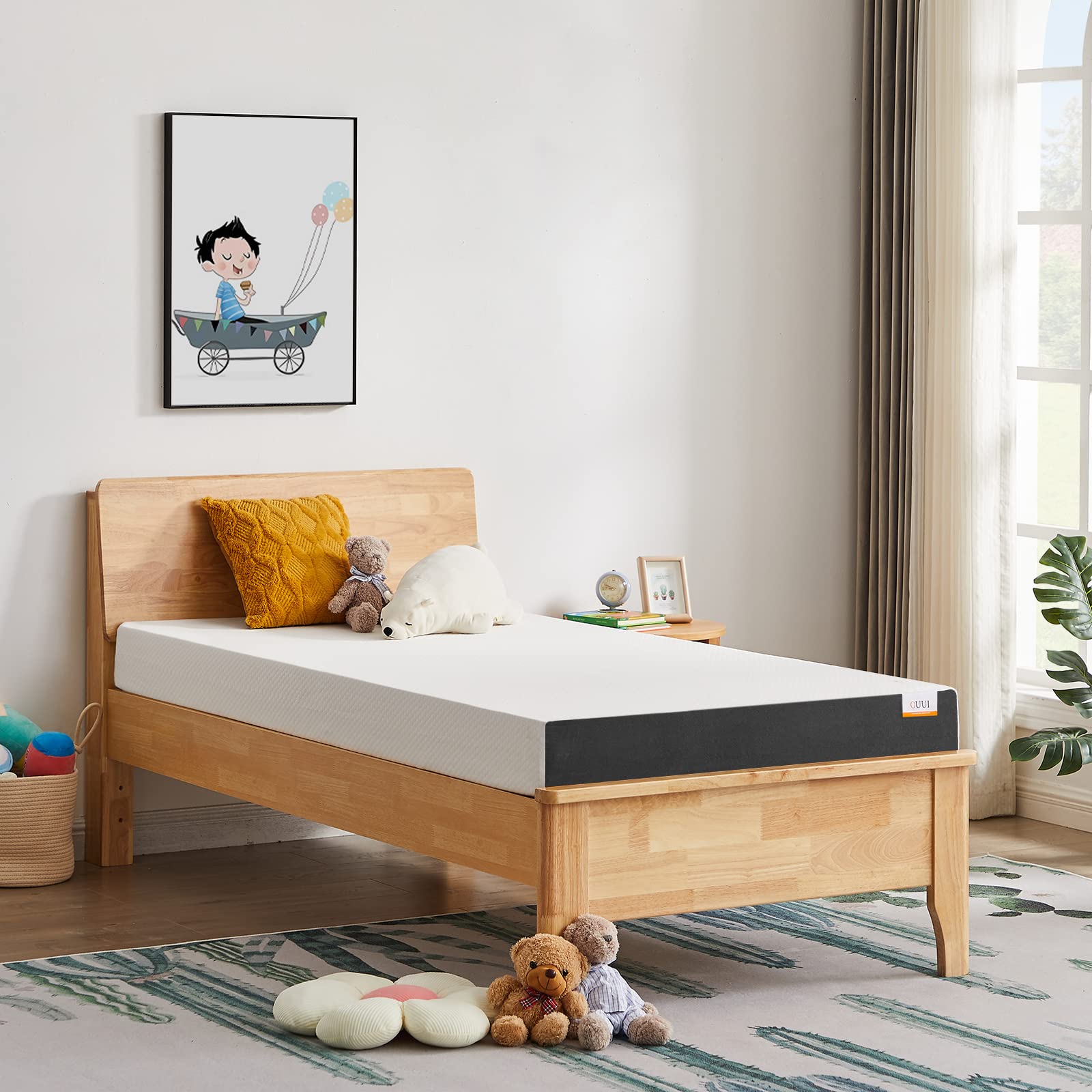 6 Inch Cooling Gel Memory Foam Twin Mattress in a Box - Medium Firm, Breathable Cover, CertiPUR-US Certified - Perfect for Bunk Beds, Trundle Beds & Pressure Relief - Ideal for Kids' Rooms, Guest Rooms & Small Spaces