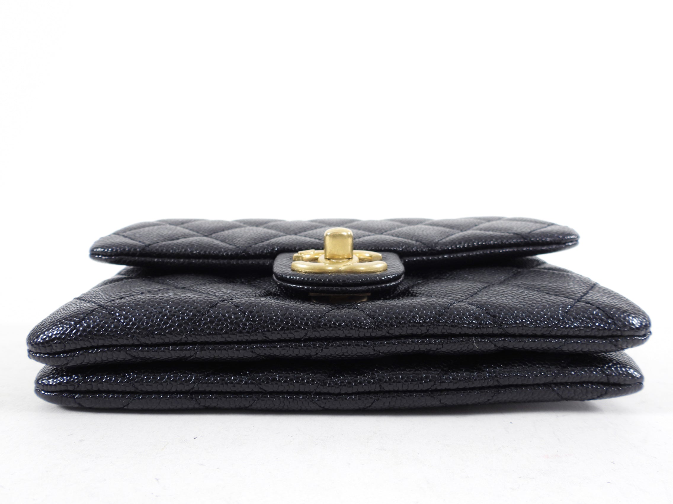 Chanel 22S Black Caviar Gold Logo Chain Belt Bag - Luxury Crossbody Purse for Women, Perfect for Date Night & Evening Events