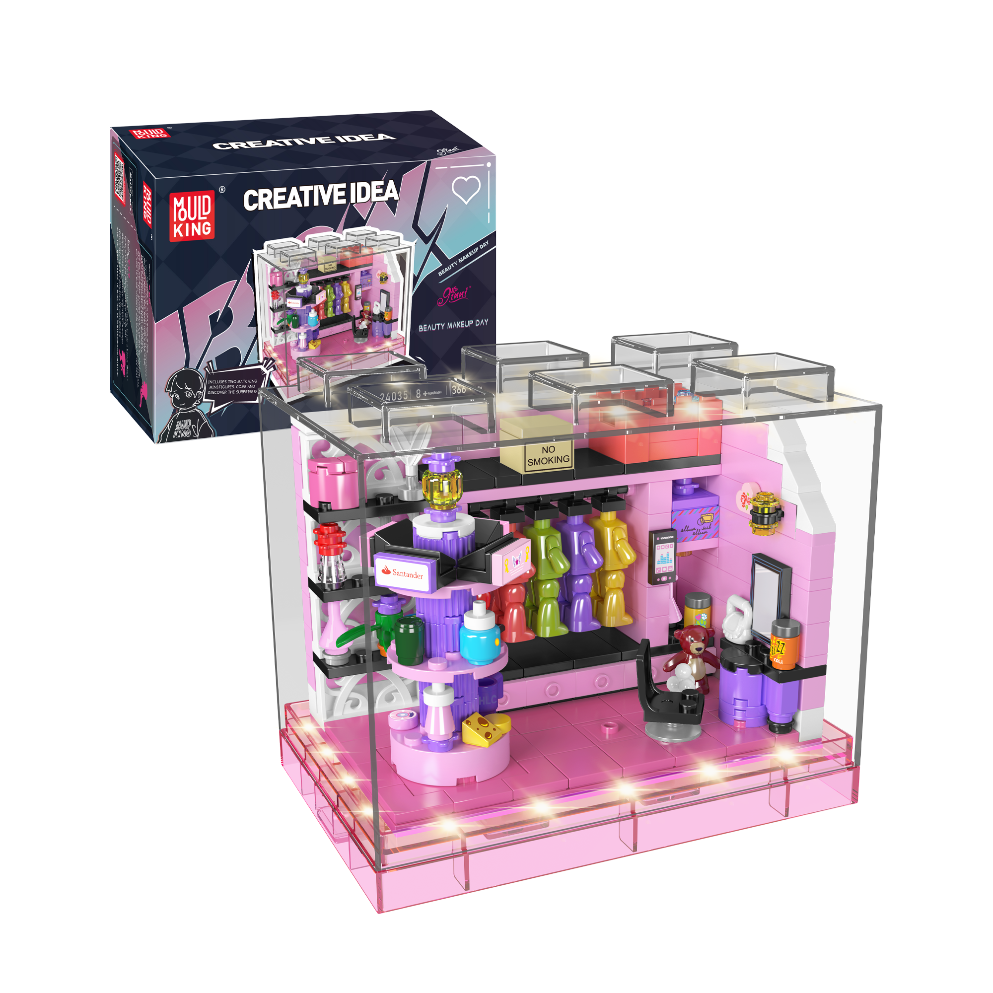Mould King 24035 Makeup Day Building Block Set - 366 PCS Creative DIY Cosmetic Toy for Girls | Perfect Gift for Birthday, Christmas & Pretend Play Beauty Salon