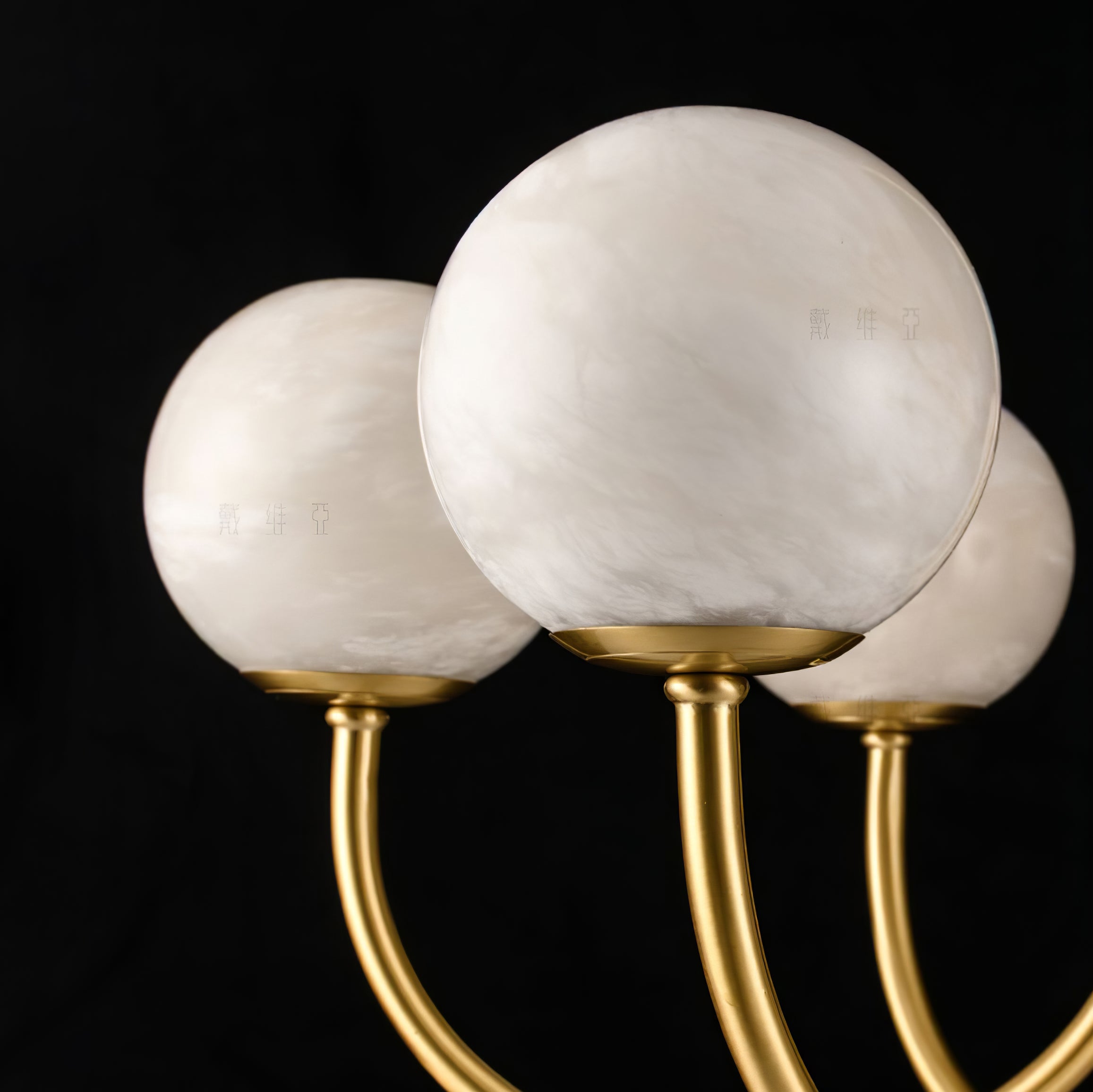 Elegant Aurelian Alabaster Globe Chandelier - Modern Crystal Ceiling Light Fixture for Dining Room, Living Room & Bedroom Lighting Decor