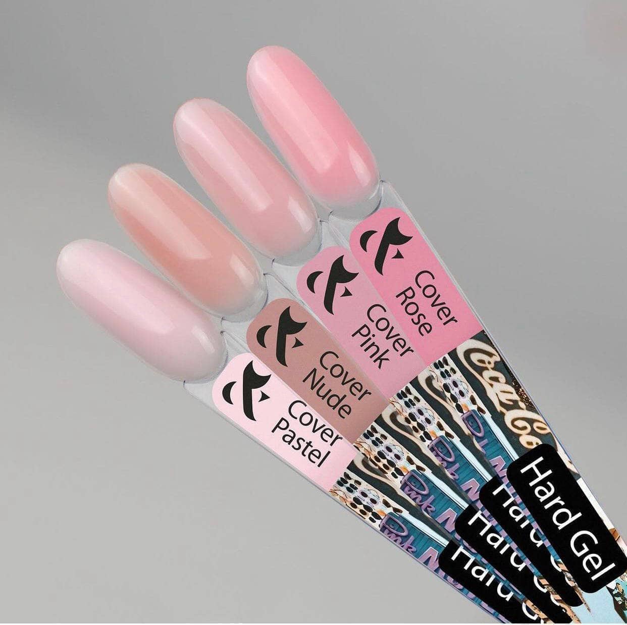 F.O.X Hard Gel Nail Polish - 30ml Pink for Long-Lasting Manicure - Perfect for Nail Salons, DIY Home Nail Art & Professional Use