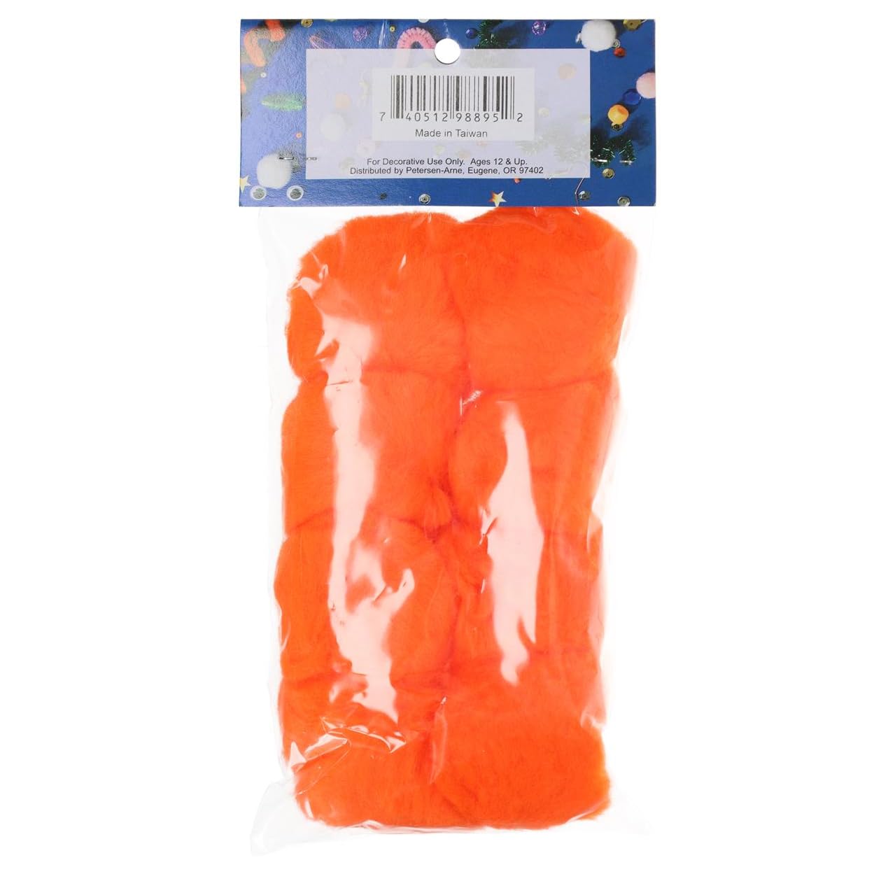 PA Essentials Orange Pom Poms - Bulk Craft Supplies for DIY Projects, Party Decorations, and Classroom Activities