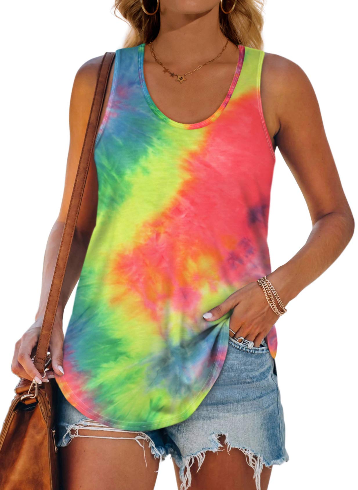 Women's Racerback Tank Tops - Loose Fit Summer Shirts for Women | Gym, Yoga, Beach & Casual Wear