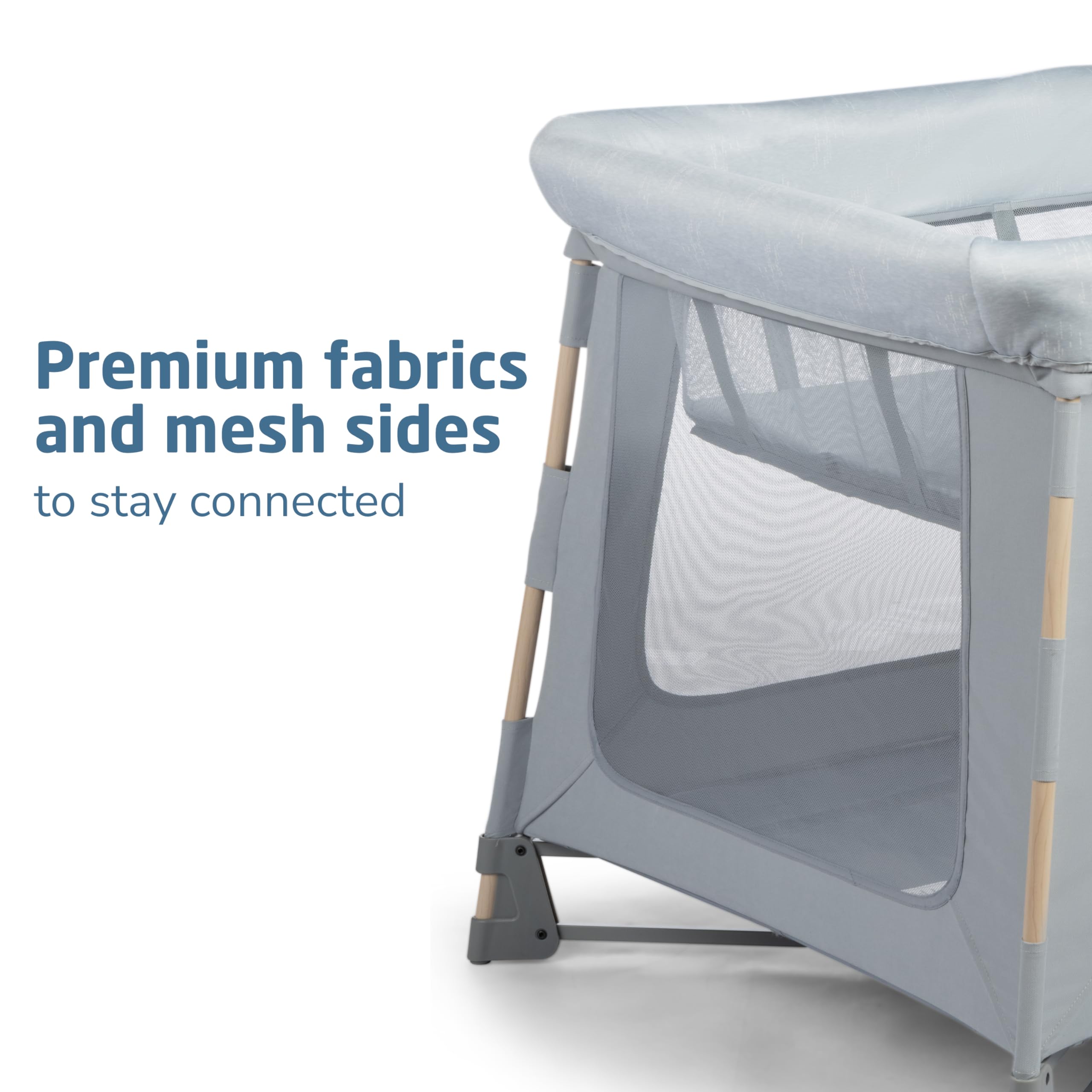 Maxi-Cosi Swift Baby Playpen with Mat - Portable Play Yard with Bassinet for Infants & Toddlers | Safe Indoor/Outdoor Play Space for Home, Travel & Daycare (Classic Slate)