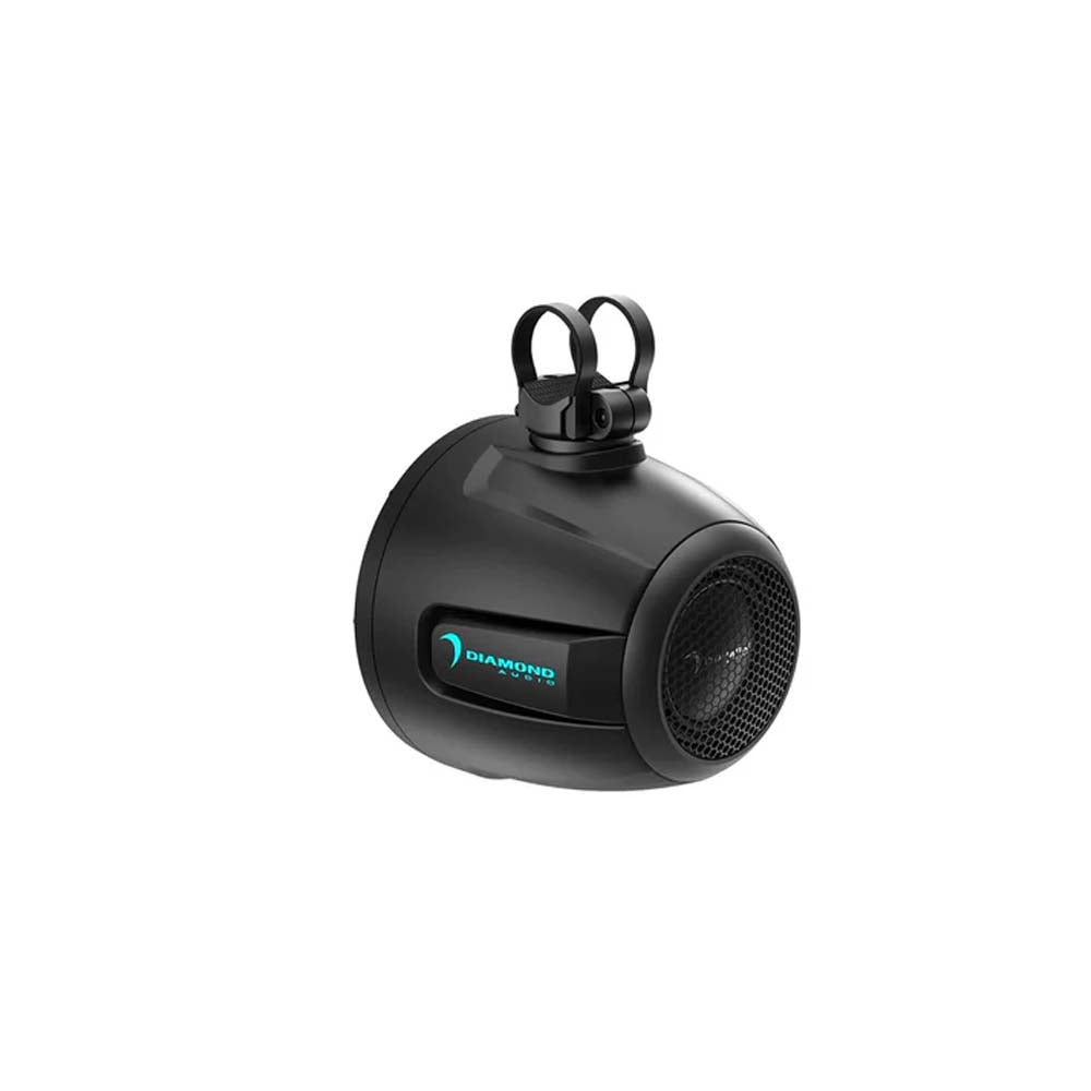 Diamond Audio POD10F4B 10-Inch 2-Way Marine Tower Speaker with Titanium Dome Tweeter - Waterproof & UV Resistant for Boats, Yachts & Outdoor Entertainment (Black)