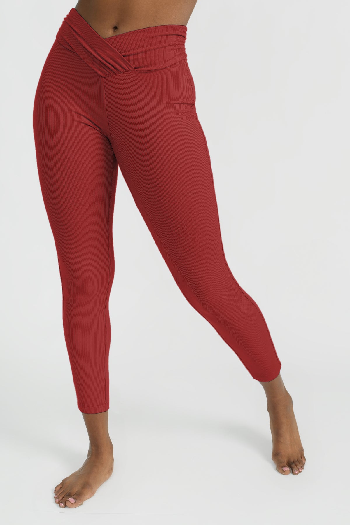 Jovi High Waist Yoga Leggings for Women - Crimson Red Workout Pants, Tummy Control Gym Running Tights - Perfect for Yoga, Pilates & Lounge Wear
