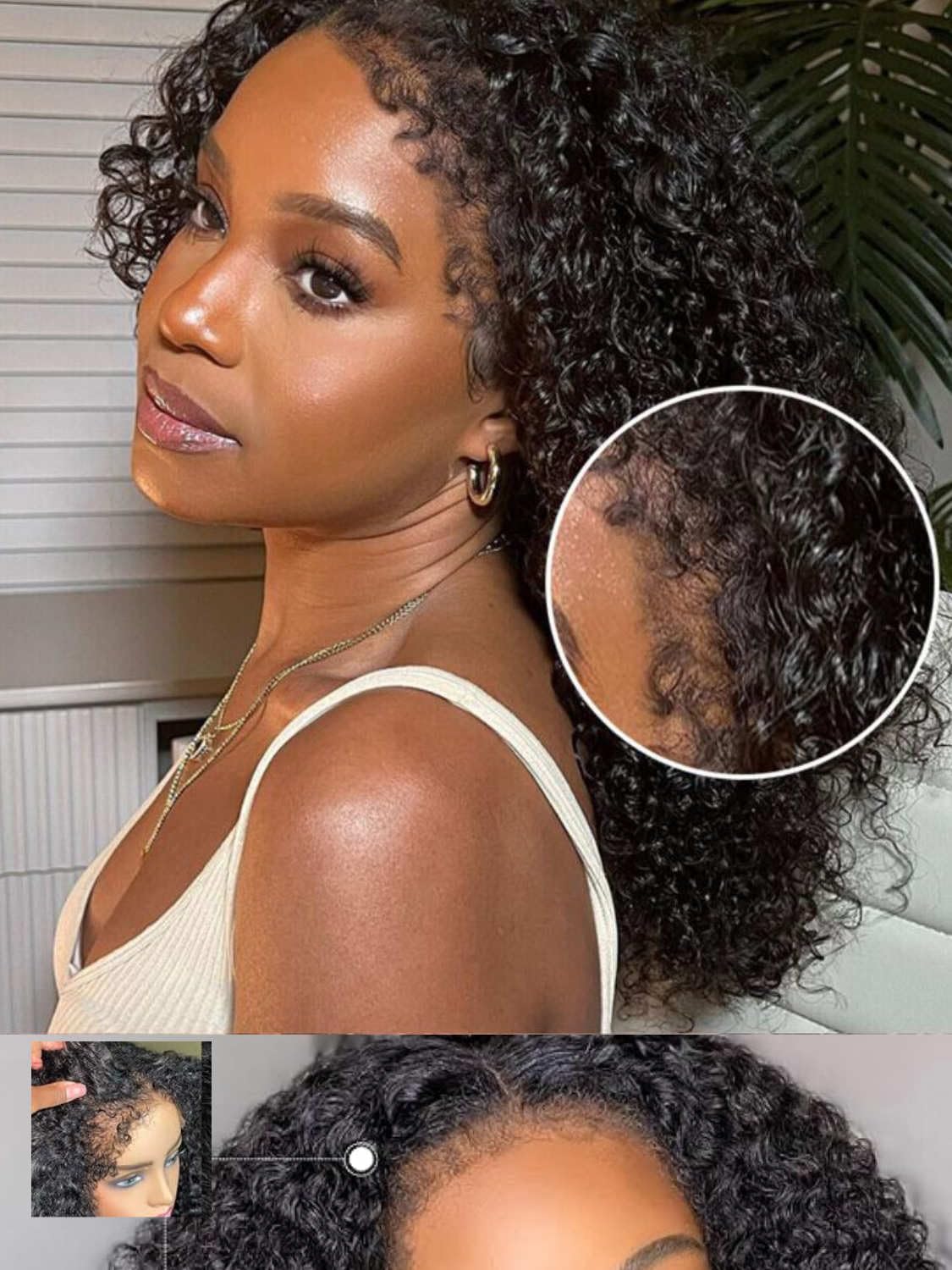 Beauty Forever Glueless Wigs Human Hair - Pre Plucked Kinky Edge Hairline, Bye Bye Knots, 7x5 HD Lace Closure, Jerry Curly 150% Density 14inch Wig - Ready to Wear for Daily Styling & Special Occasions