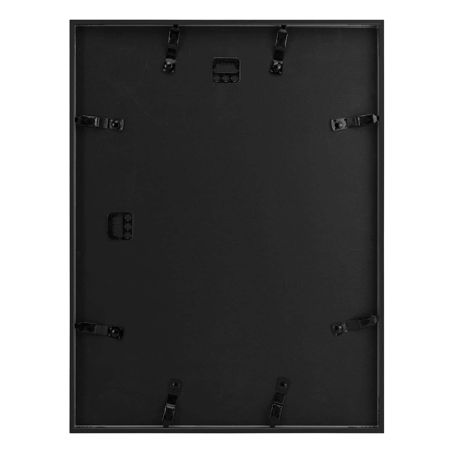 12x16 Picture Frames Set of 6 - Black Aluminum Metal Photo Frames with/without Ivory Mat for 11x14 Photos - Wall Mount or Tabletop Display for Home, Office & Gallery Decor