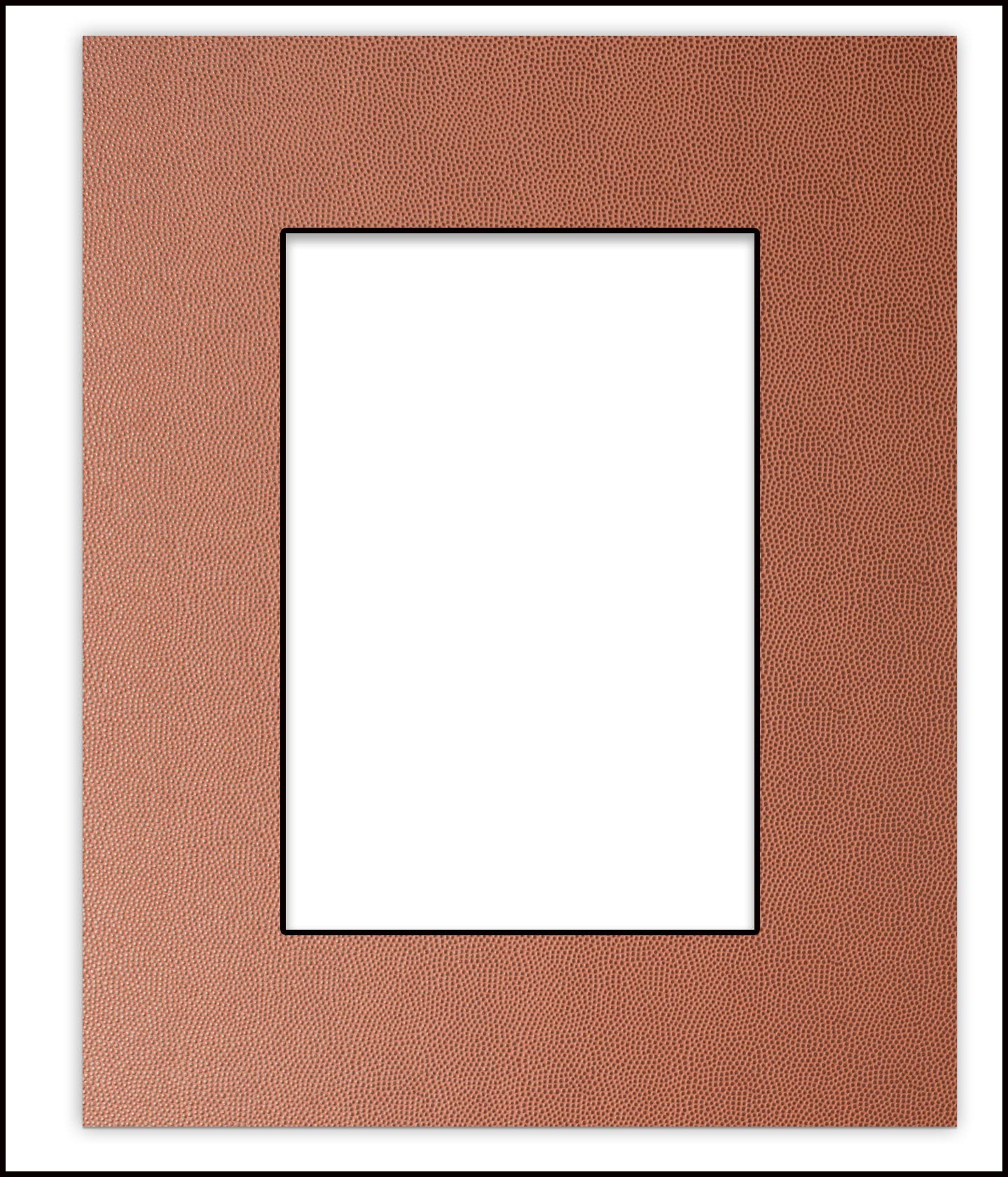 20x30 Acid-Free Football Texture Precut Matboard with Backing Board - Bevel Cut for 18x27 Photos - Self-Seal Crystal Clear Photo Mat Bag - 4-Ply Thickness for Picture Framing, Art Displays, and Home Decor