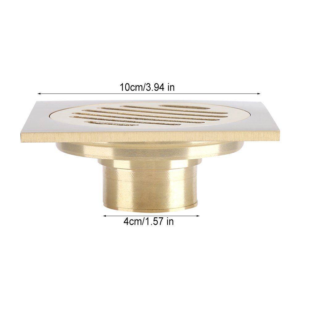 Brass Shower Floor Drain with Removable Strainer Cover - Anti-Clogging Bathroom Tile Insert Drain for Kitchen, Washroom, Garage & Basement | Durable & Stylish Bathroom Upgrade for Modern Homes