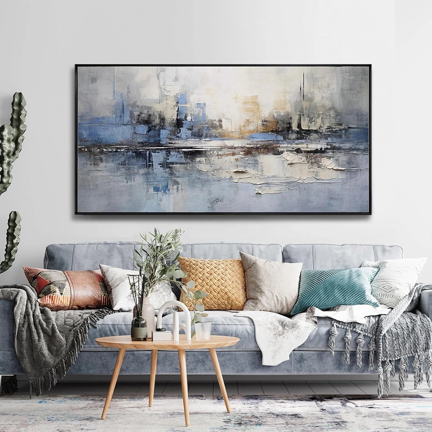 Abstract Painting #AB 343 - Modern Wall Art for Living Room, Bedroom & Office Decor - Handmade Canvas Artwork for Home & Gifts