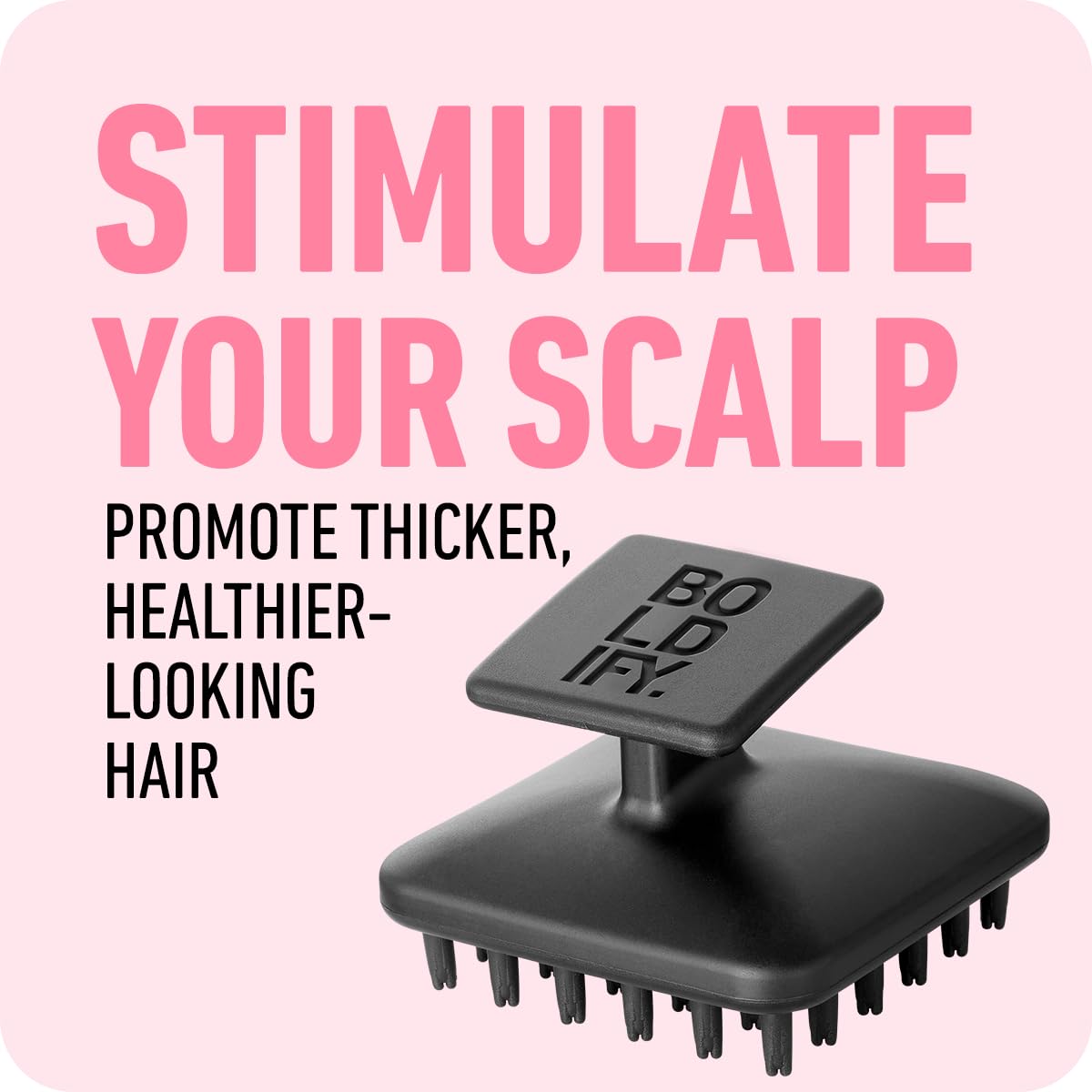 Boldify Scalp Scrubber & Hair Massager - Silicone Shampoo Brush for Hair Growth, Dandruff Removal & Healthy Roots - Waterproof Scalp Exfoliator for Men & Women - Perfect for Shower, Salon & Home Hair Care