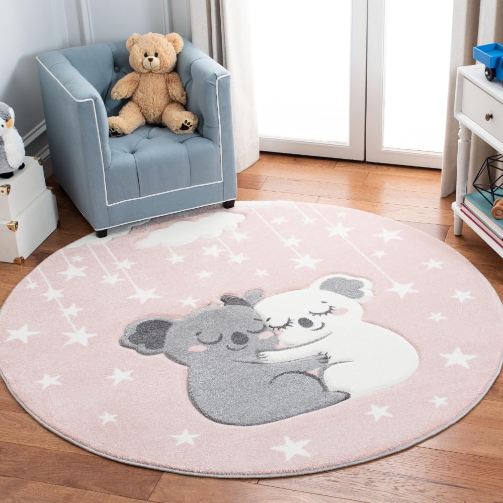 SAFAVIEH Carousel Kids Collection Round Area Rug - 5'3