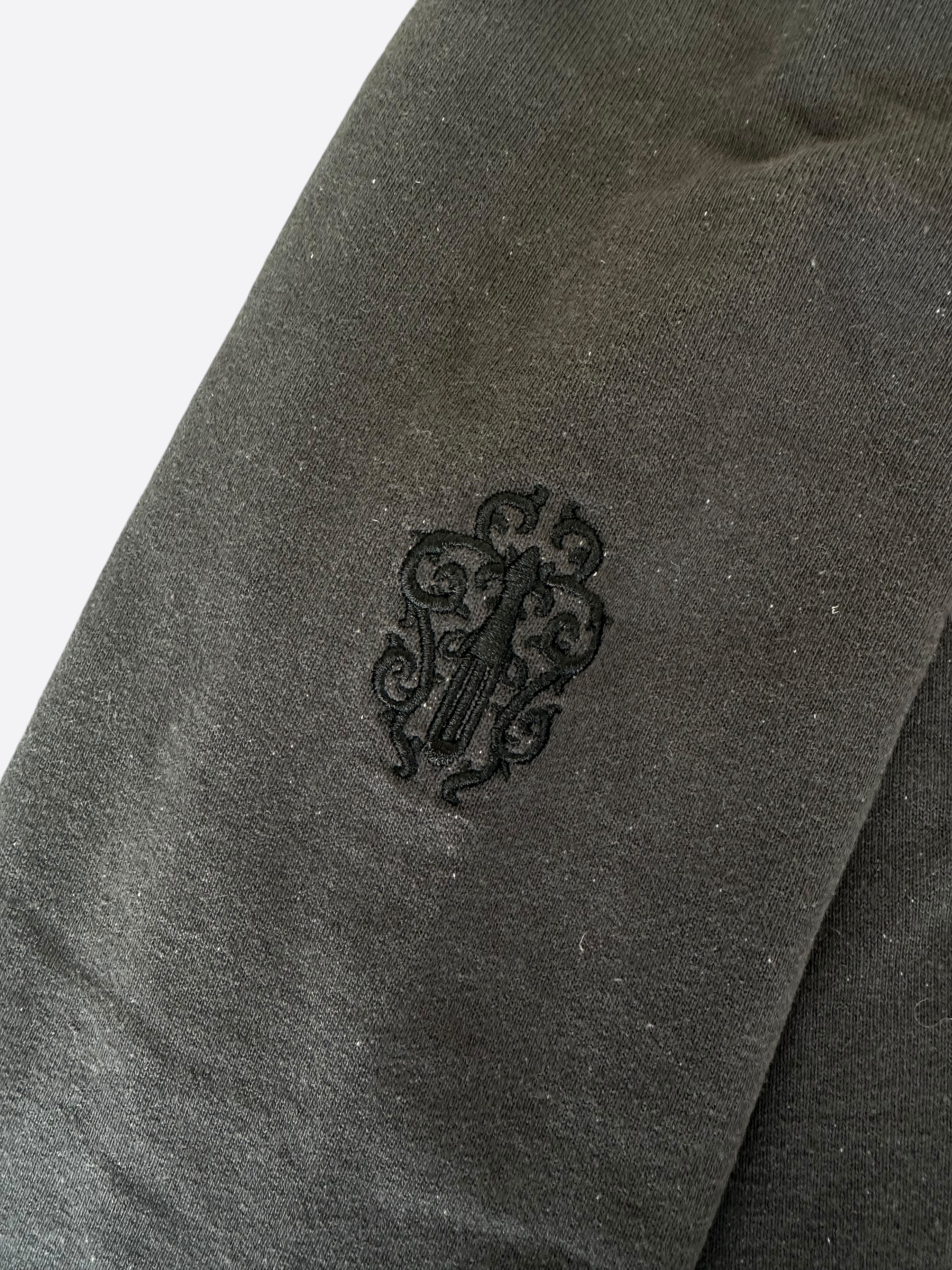 Chrome Hearts Washed Black Embroidered Logo Hoodie for Men & Women - Stylish Streetwear Pullover for Casual Outfits & Urban Fashion
