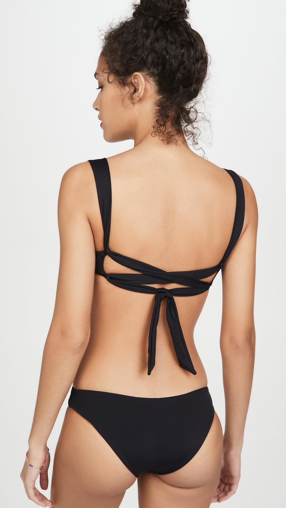 L*Space Women's Camellia Bikini Top - Black, Size XL | Sexy Swimwear for Beach, Pool & Vacation | Adjustable Straps & Comfortable Fit