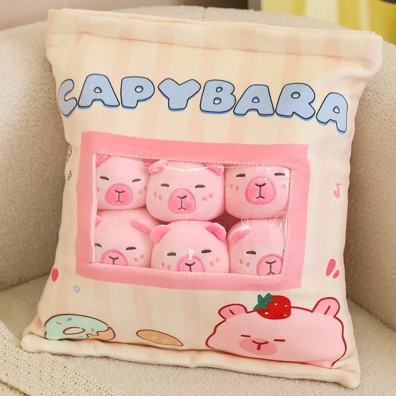 CapyChill Squad™ – Pack of 6 Soft Cute Capybara Stuffed Animals for Stress Relief & Anxiety - Perfect for Kids Room Decor, Office Desk Companion, and Gift Giving