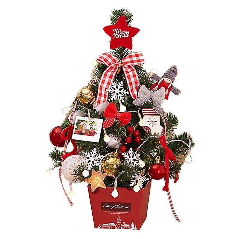 Mini Artificial Christmas Tree for Desktop - Small Holiday Decor for Table, Desk & Countertop - Perfect for Home, Office & Holiday Party Decorations