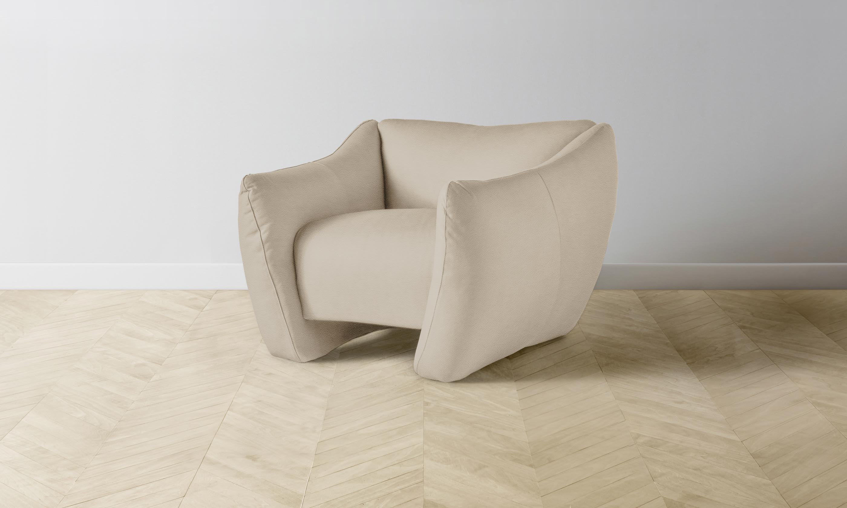 The Bond Chair - Premium Pebbled Leather Upholstered Stone Accent Chair for Living Room, Office, or Lounge - Stylish & Comfortable Seating for Home Decor