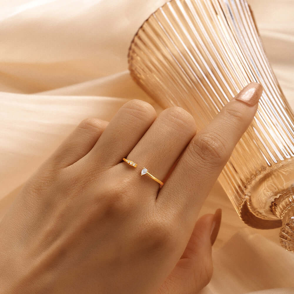 Love Heart Bow Stackable Ring | R515 | Elegant & Dainty Jewelry for Women | Perfect for Valentine's Day, Anniversary & Everyday Wear