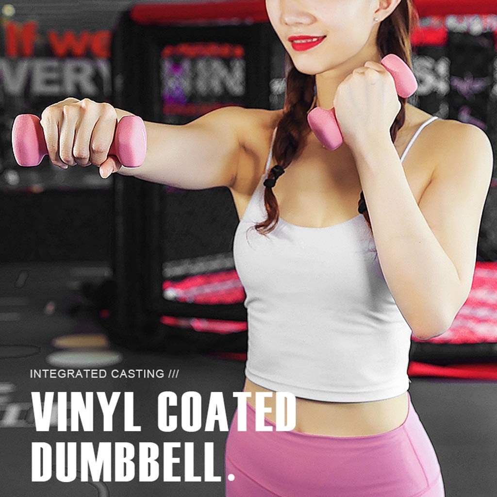 FHPEWXDG Small Dumbbells for Home Fitness - Neoprene Coated Slim Arm Dumbbells with Cast Iron Core - Unisex Workout Equipment for Fat Loss & Strength Training - Perfect for Home Gym, Office Workouts & Women's Fitness