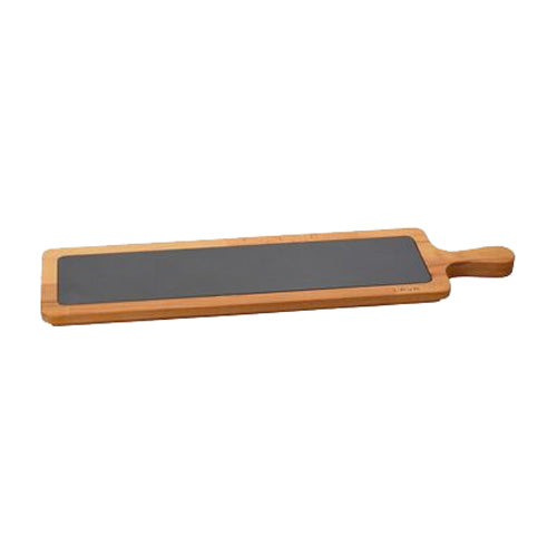 Arcata 081810 Wooden Serving Tray with Porcelain Insert - 23.6 x 5.9 Inches - Elegant Food Platter for Cheese, Charcuterie & Appetizers - Perfect for Entertaining, Parties & Home Decor