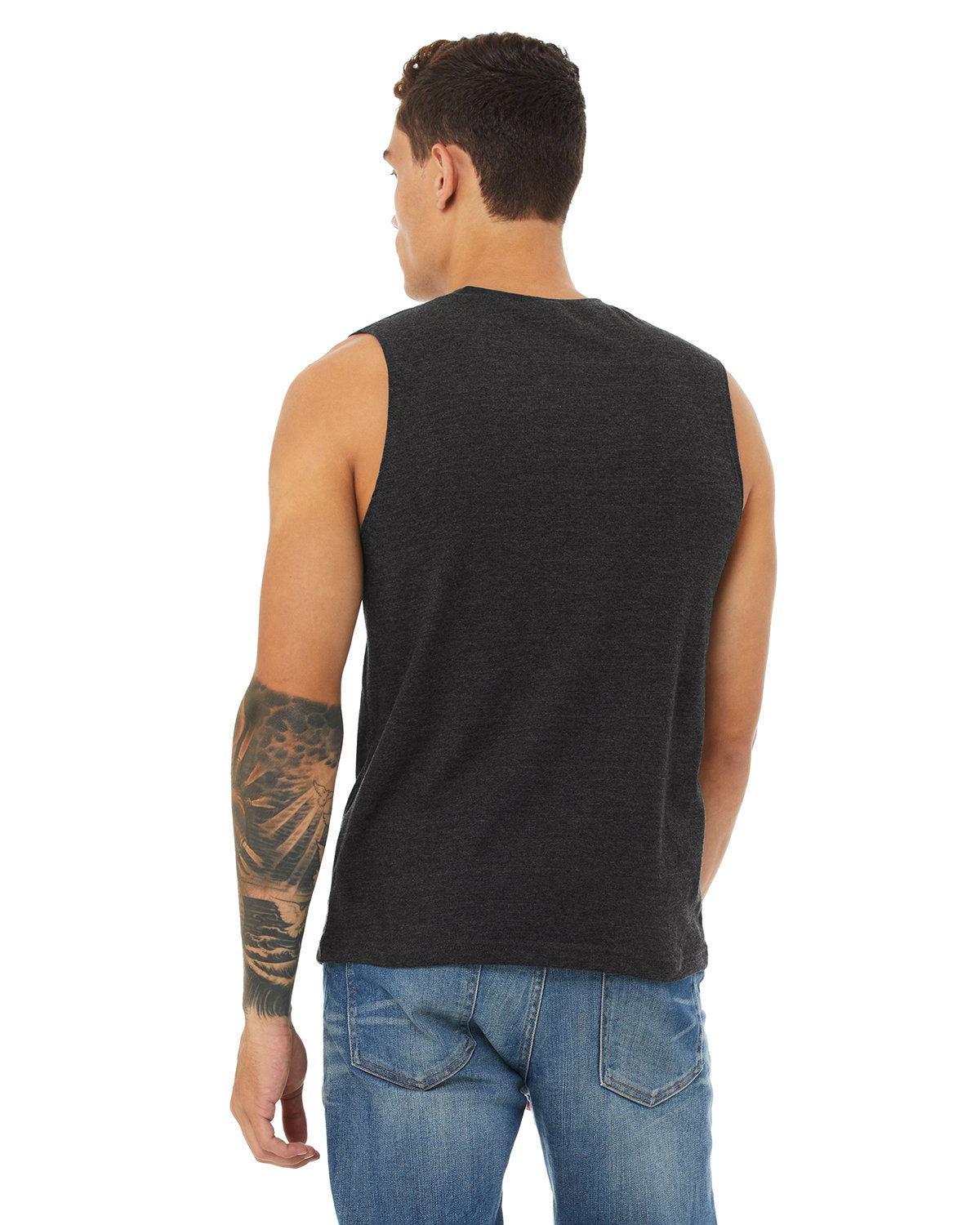 Bella + Canvas 3483 Unisex Jersey Muscle Tank - Soft Cotton Relaxed Fit Sleeveless Shirt for Men & Women - Perfect for Gym, Workout, Yoga and Summer Casual Wear