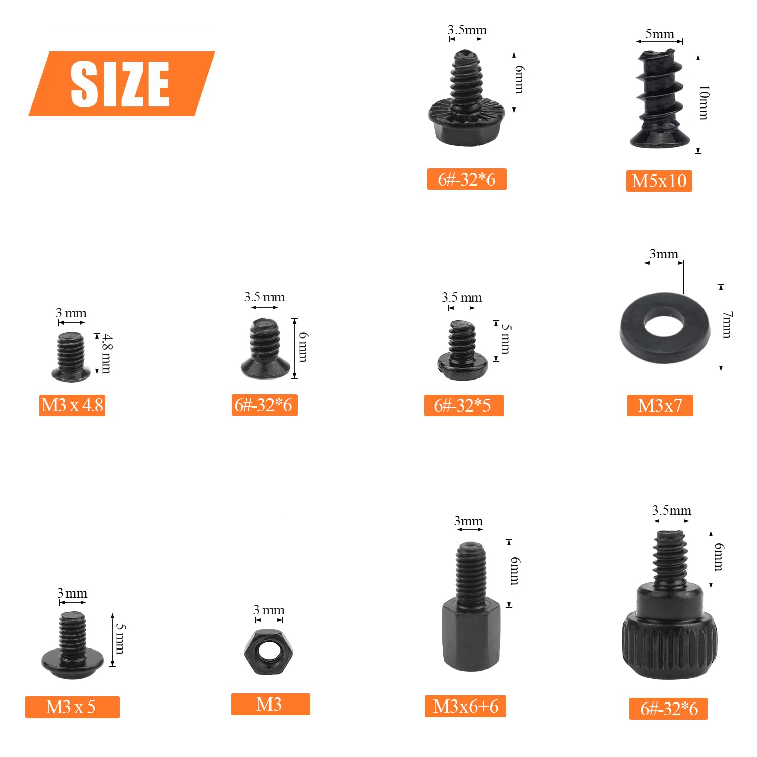 480-Piece Computer Standoffs & Screws Assortment Kit - Compatible with 2.5